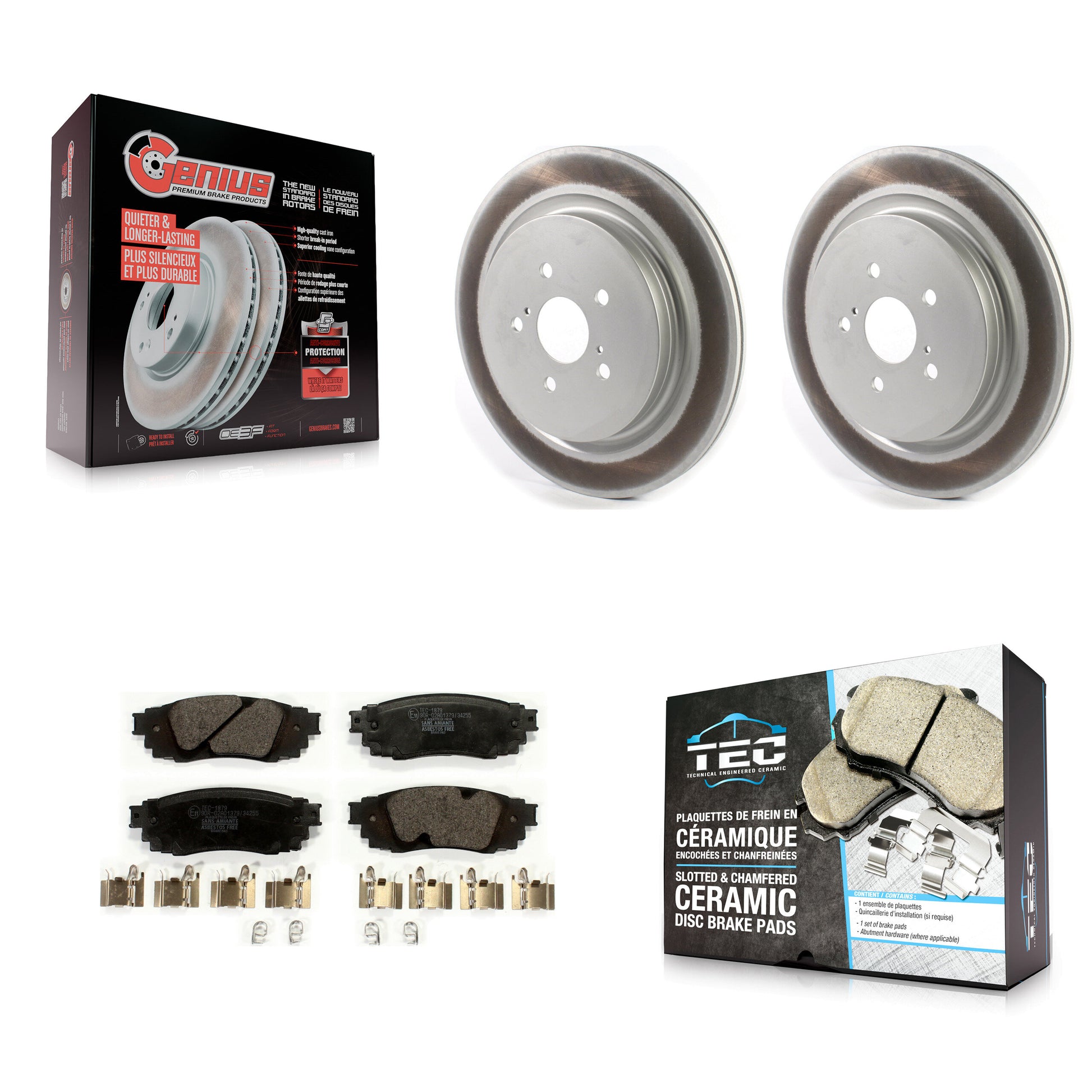 Transit Auto KGT-102213 Disc Brake Kit for 2016-2022 Lexus RX350, Lexus RX350L and More - Rear