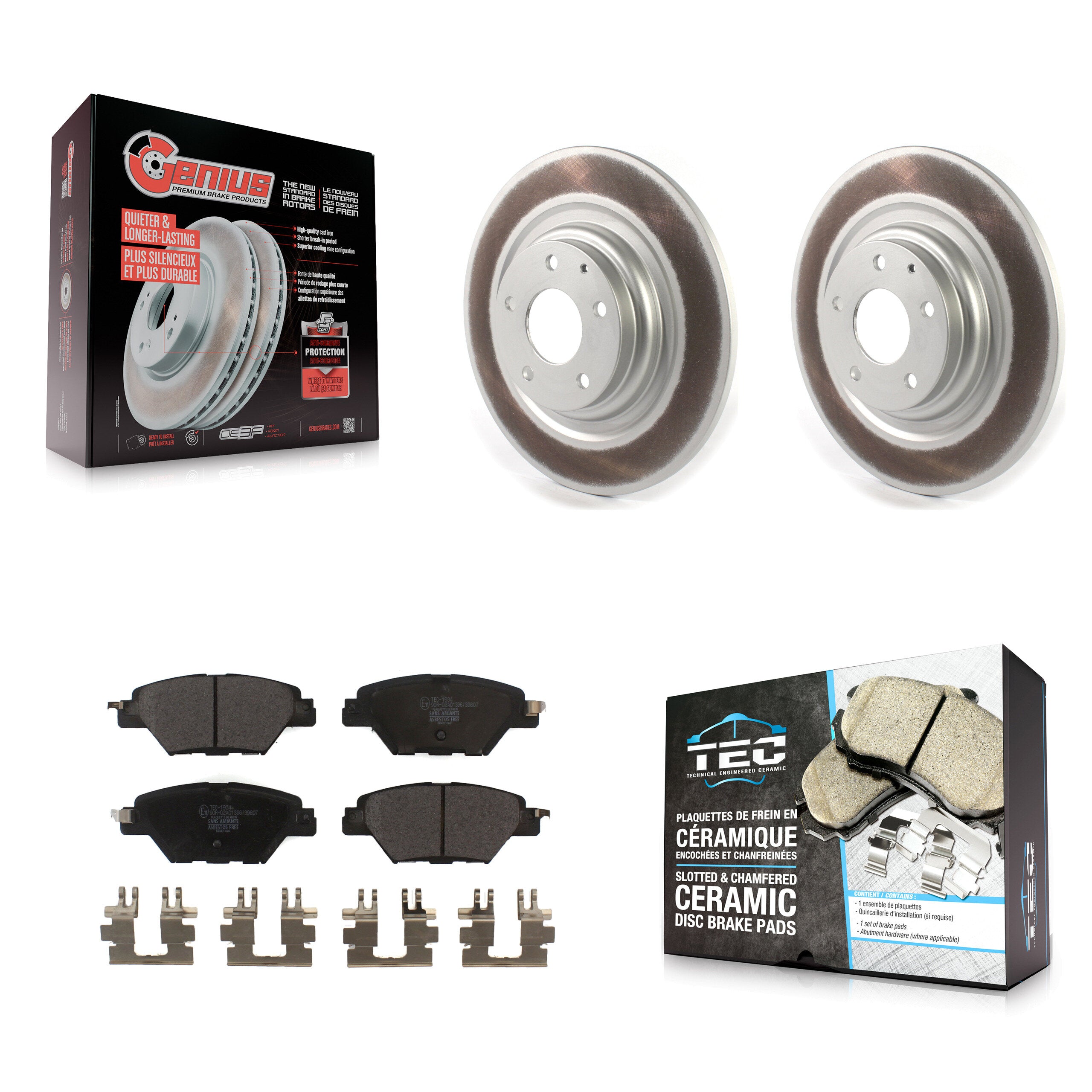 Transit Auto KGT-102215 Disc Brake Kit for 2016-2023 Mazda CX-9 - Rear