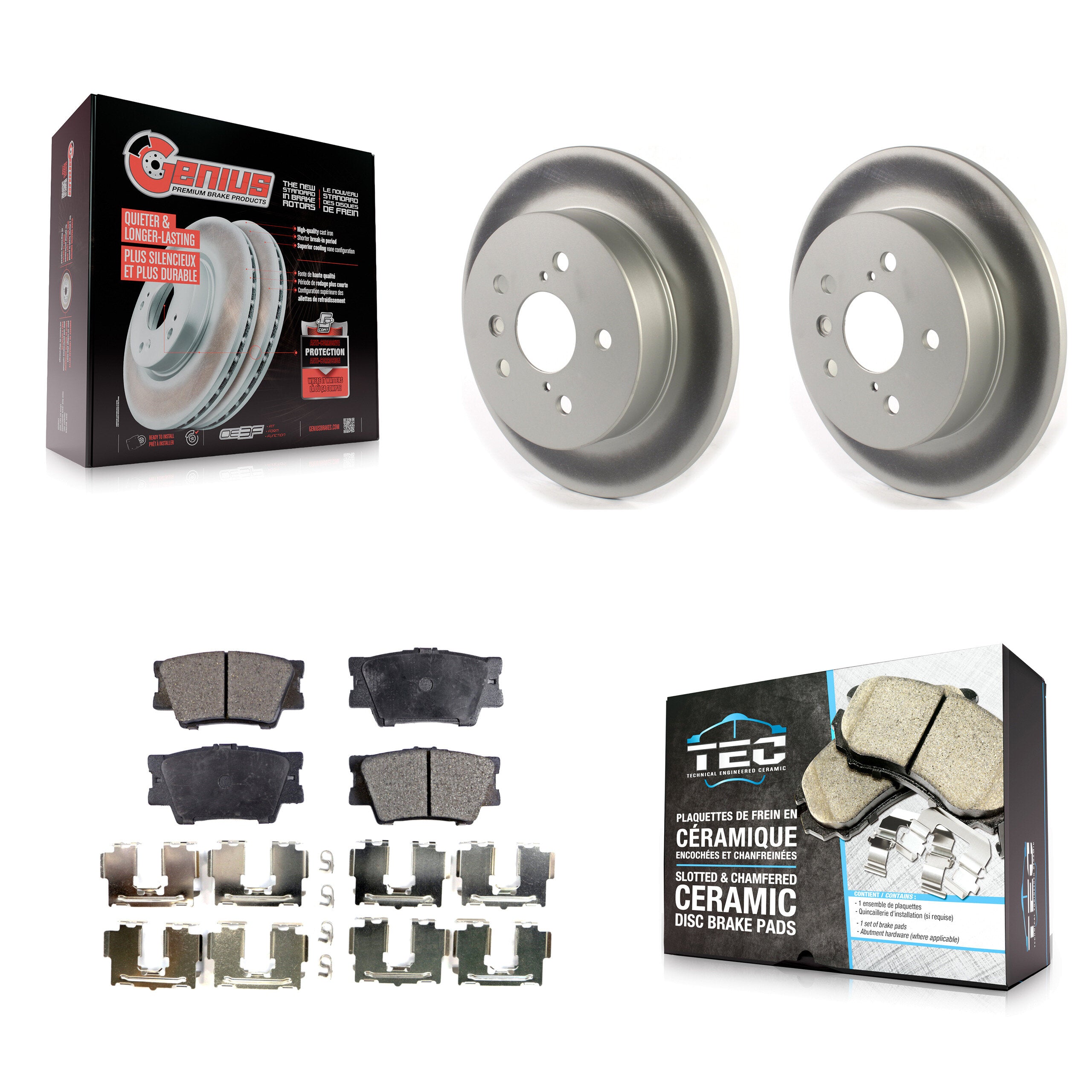 Transit Auto KGT-102217 Disc Brake Kit for 2018-2024 Toyota Camry - Rear