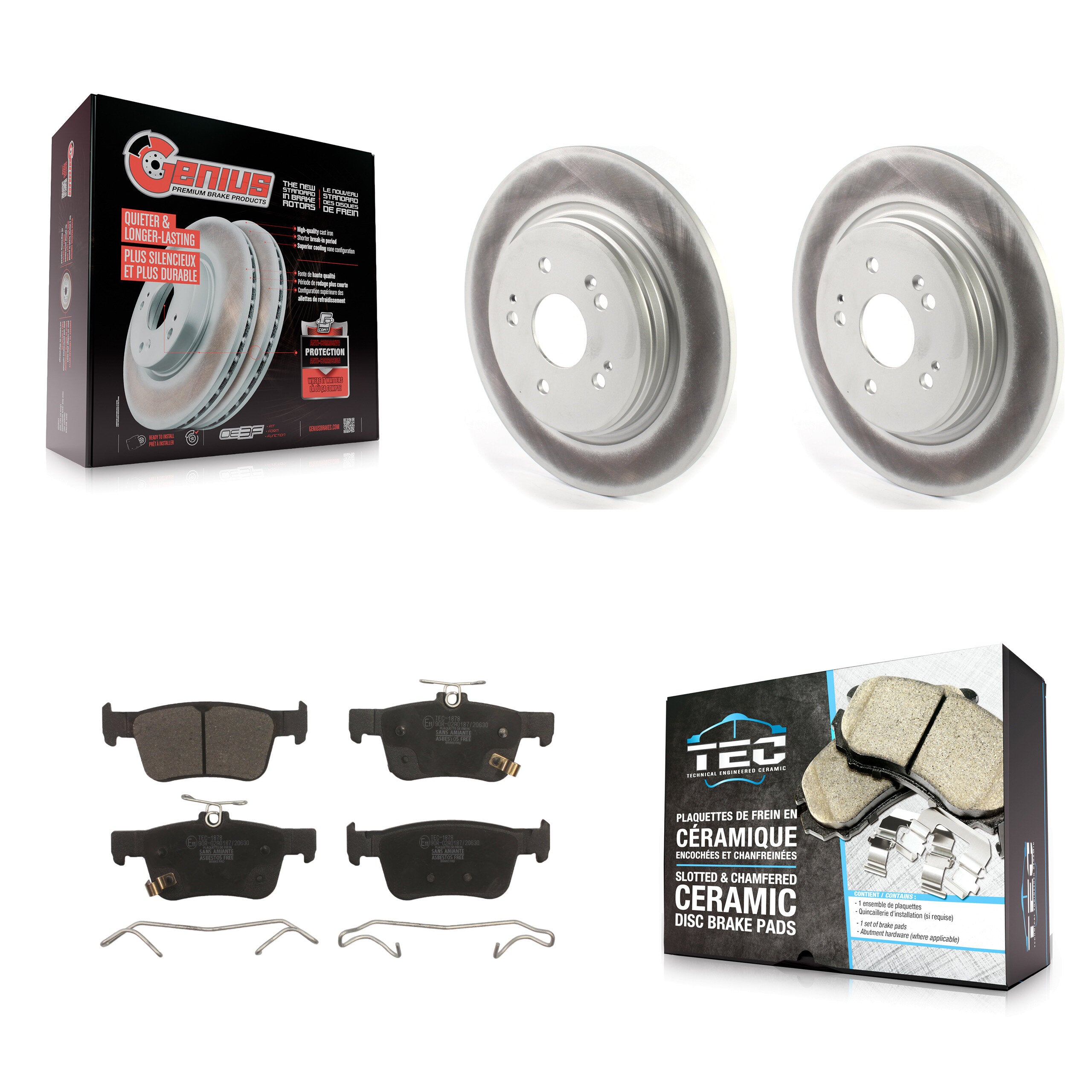 Transit Auto KGT-102221 Disc Brake Kit for 2019-2021 Acura RDX - Rear