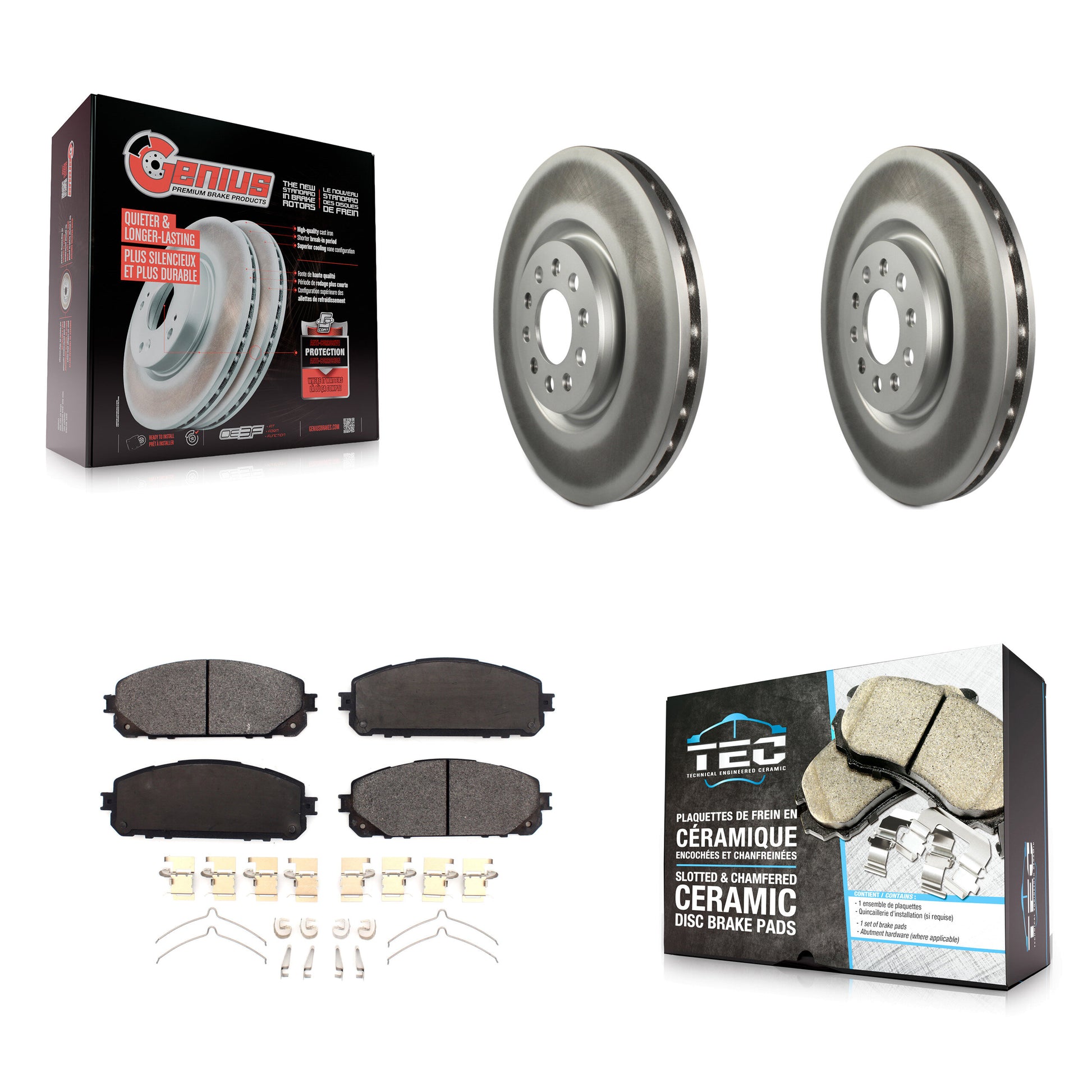 Transit Auto KGT-102227 Disc Brake Kit for 2014-2023 Jeep Cherokee - Front