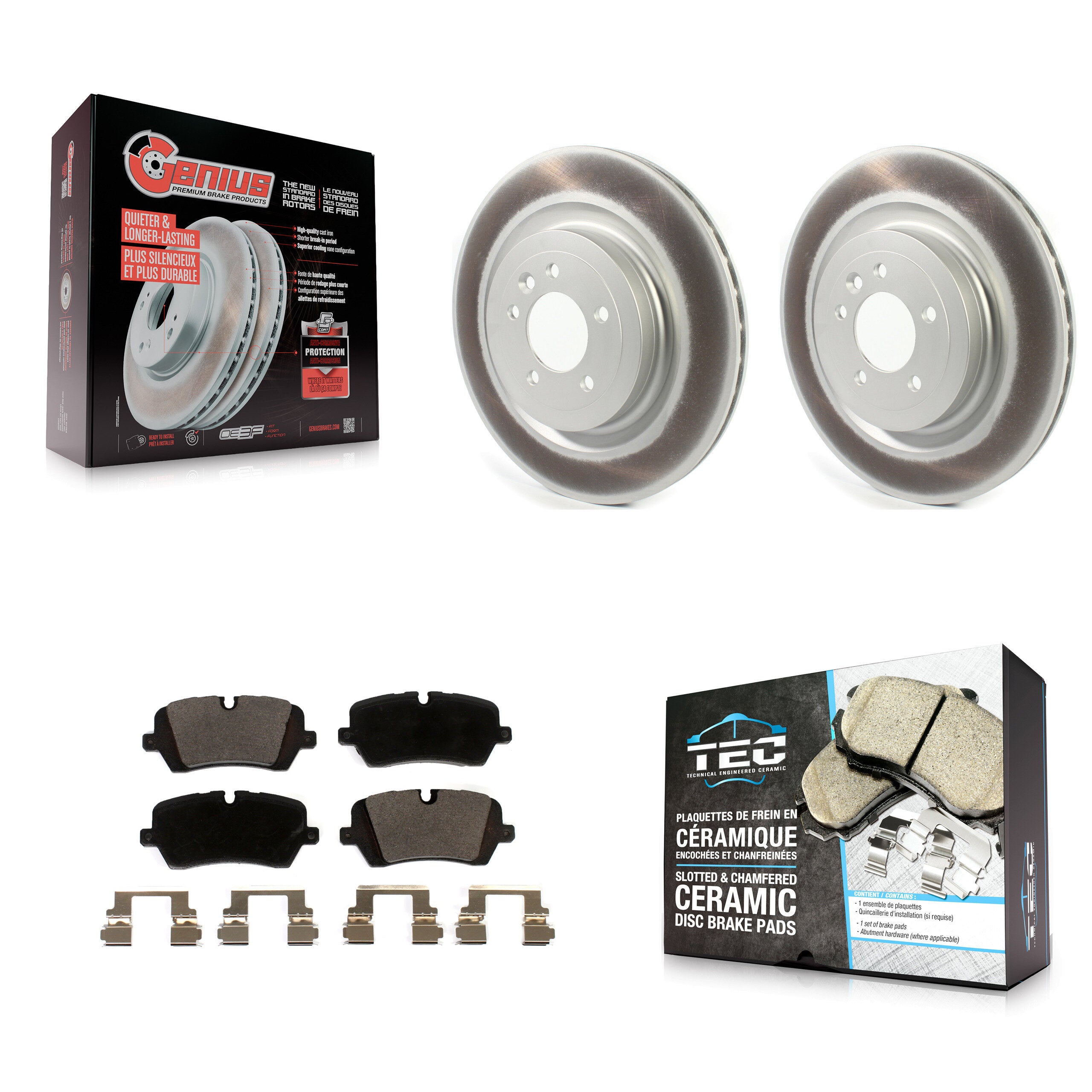 Transit Auto KGT-102243 Disc Brake Kit for 2013-2024 Land Rover Defender 110, Land Rover Defender 90 and More - Rear