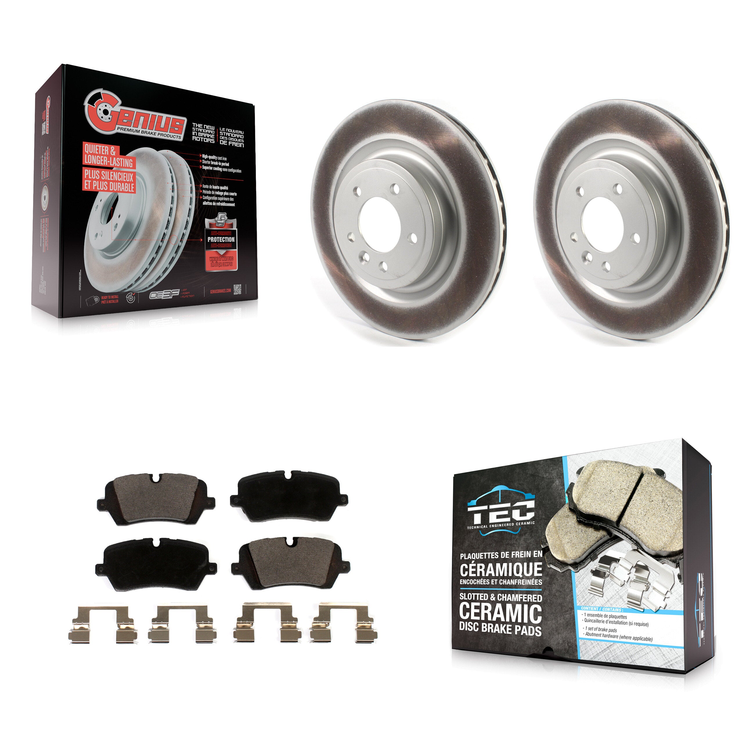 Transit Auto KGT-102244 Disc Brake Kit for 2014-2024 Land Rover Discovery, Land Rover Range Rover, Land Rover Range Rover Sport - Rear
