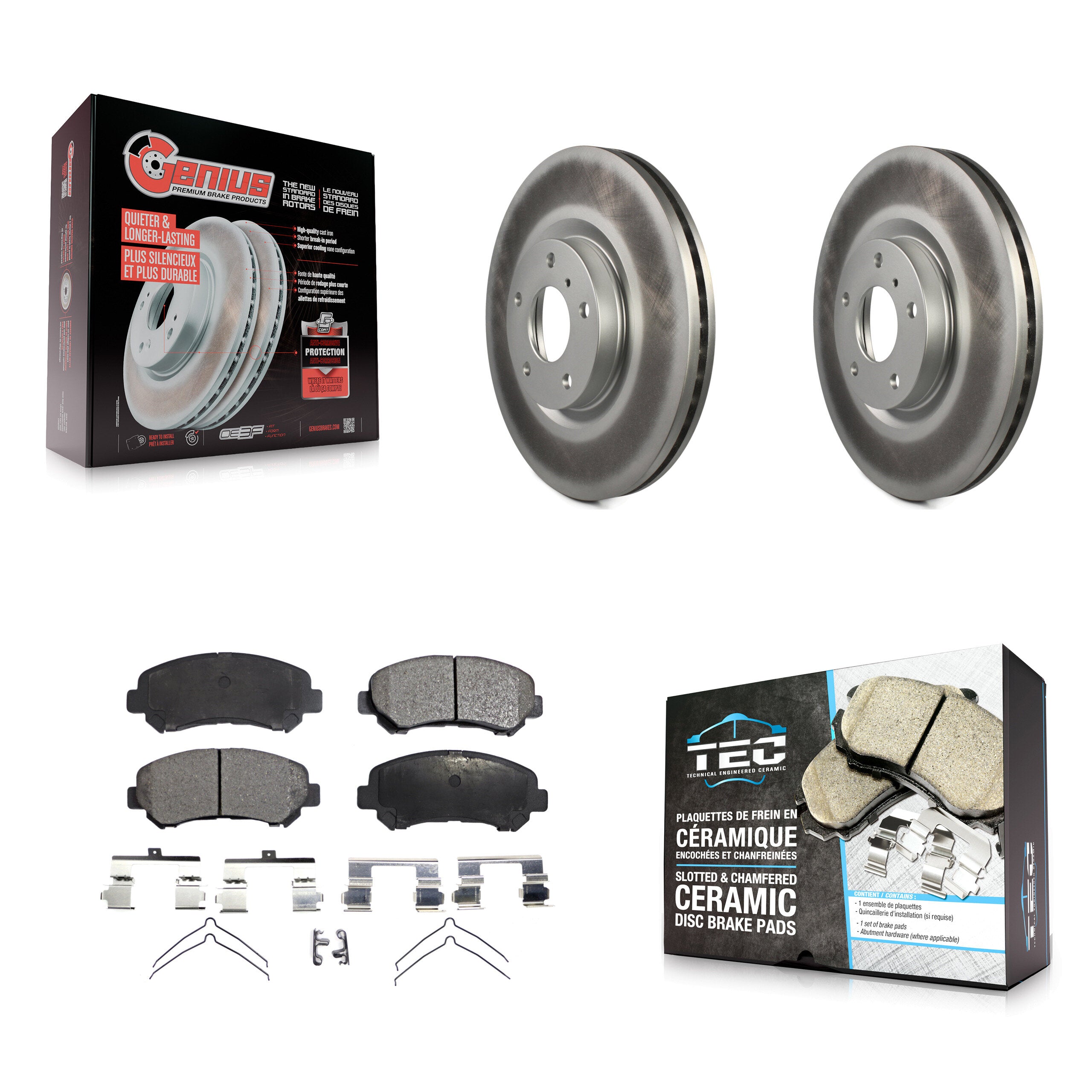 Transit Auto KGT-102248 Disc Brake Kit for 2009-2022 Nissan Maxima - Front