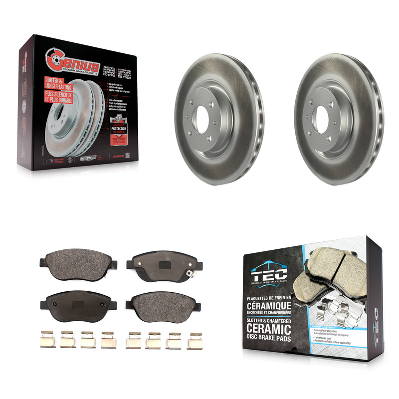 Transit Auto KGT-102252 Disc Brake Kit for 2012-2017 Fiat 500 - Front