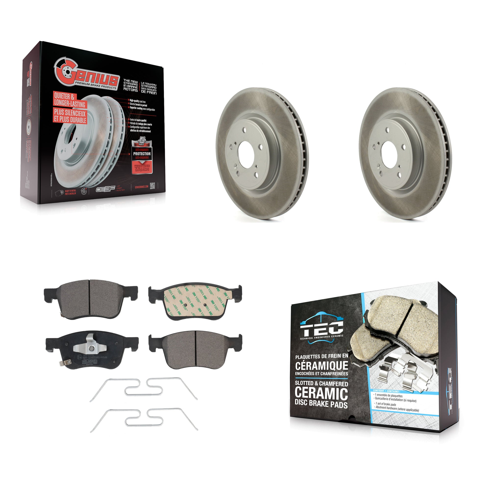 Transit Auto KGT-102255 Disc Brake Kit for 2018-2024 Acura Integra, Honda Accord, Honda Civic - Front