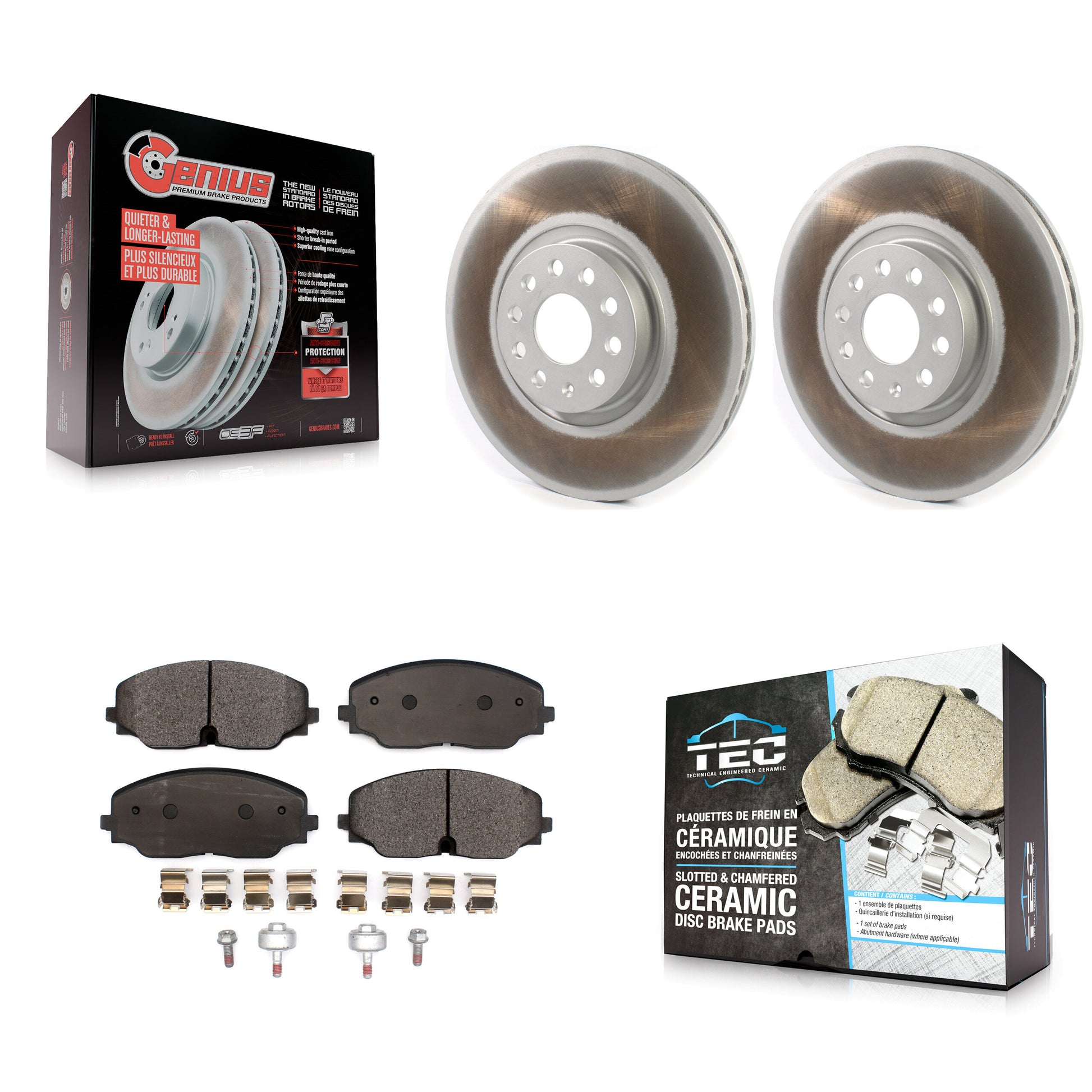 Transit Auto KGT-102257 Disc Brake Kit for 2018-2024 Volkswagen Atlas, Volkswagen Atlas Cross Sport - Front