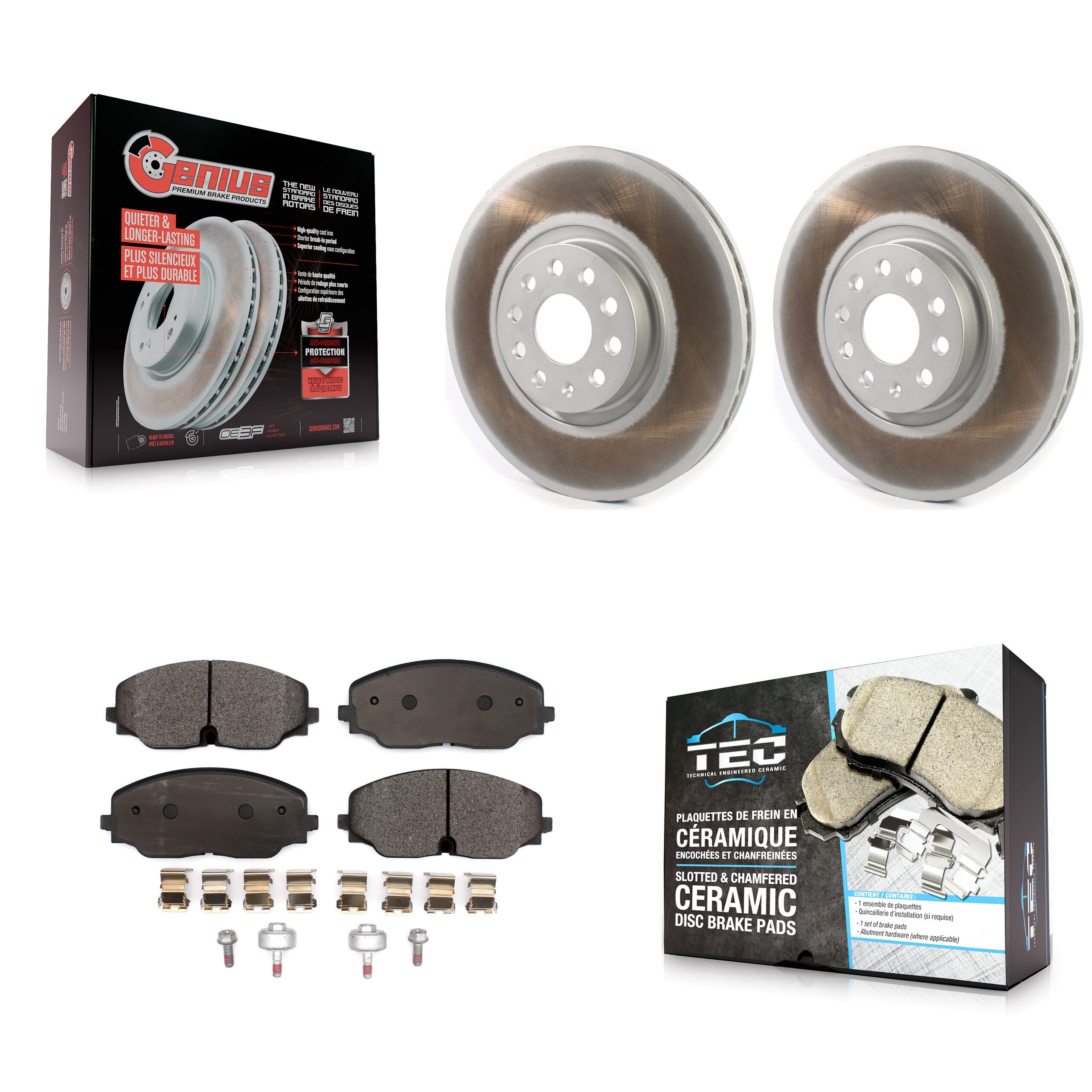 Transit Auto KGT-102257 Disc Brake Kit for 2018-2024 Volkswagen Atlas, Volkswagen Atlas Cross Sport - Front