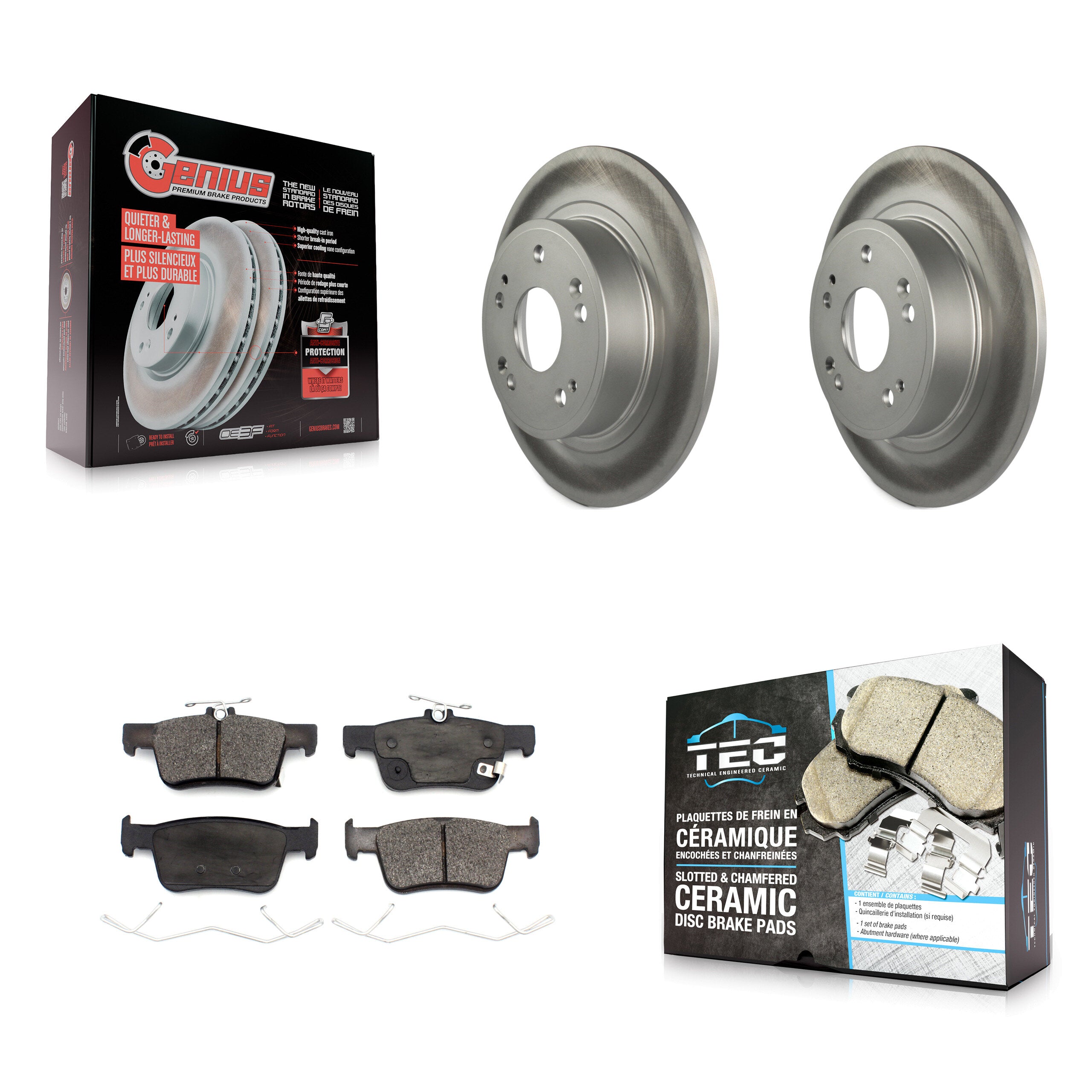 Transit Auto KGT-102286 Disc Brake Kit for 2018-2024 Honda Accord - Rear