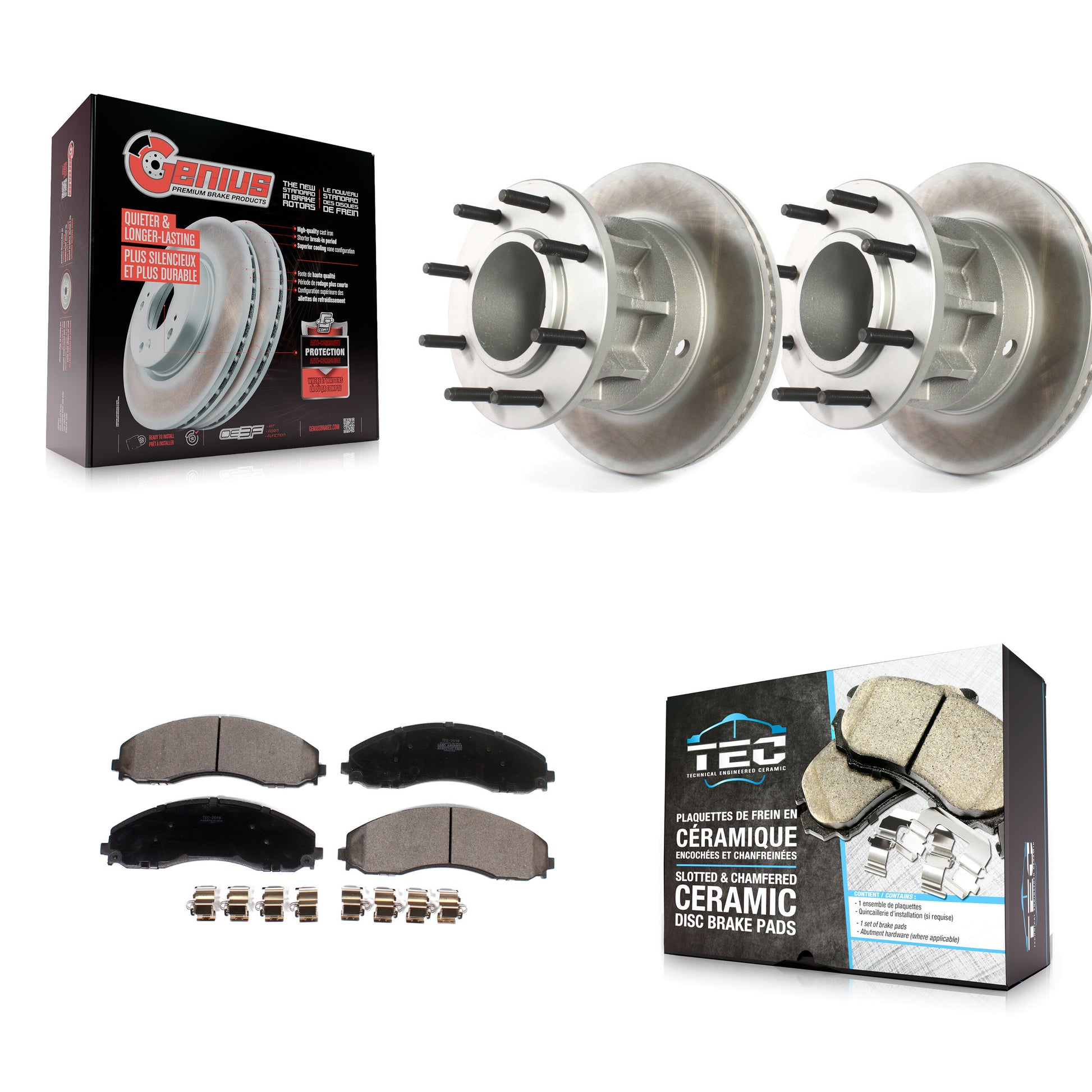 Transit Auto KGT-102297 Disc Brake Kit for 2017-2019 Ford F-450 Super Duty, Ford F-550 Super Duty - Front