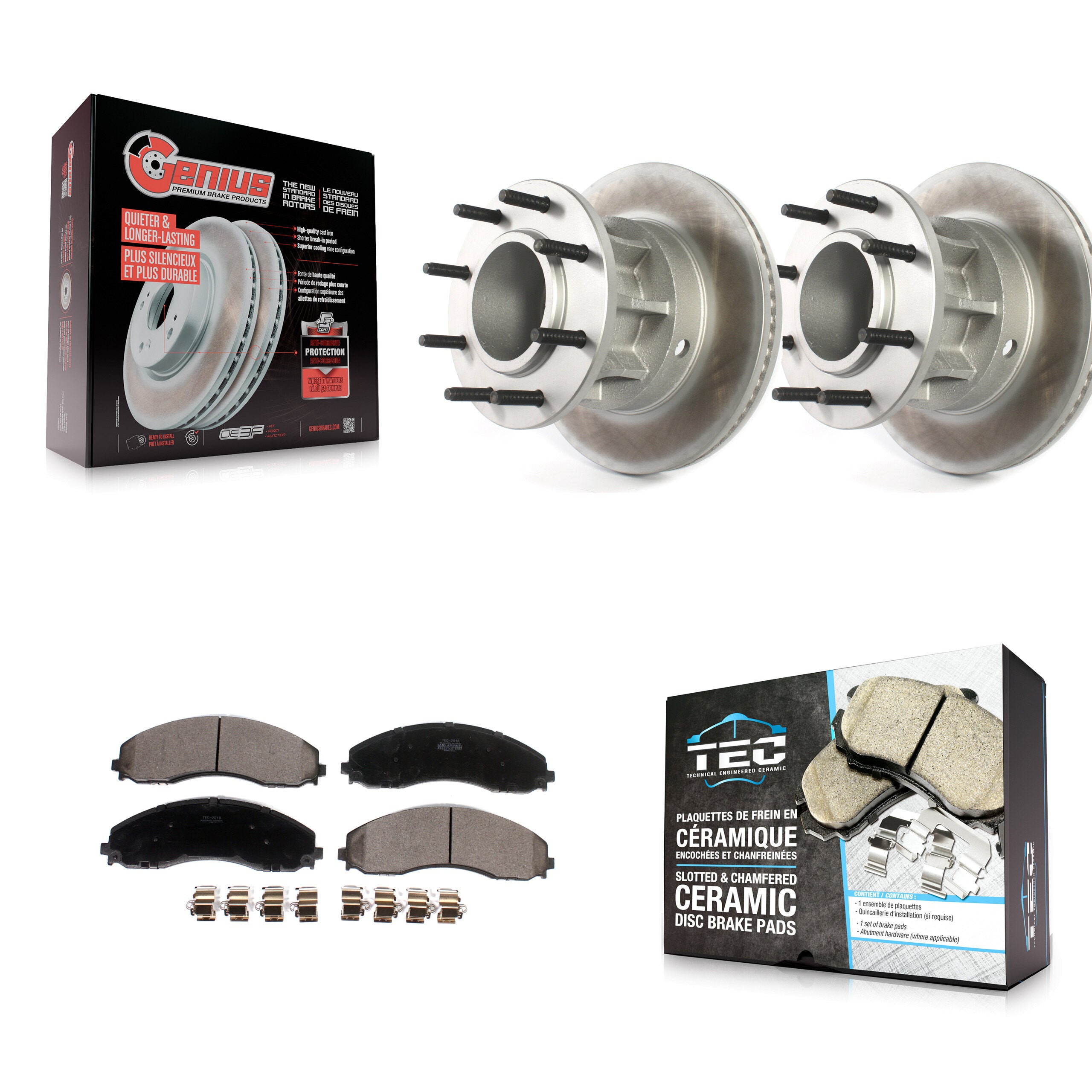 Transit Auto KGT-102297 Disc Brake Kit for 2017-2019 Ford F-450 Super Duty, Ford F-550 Super Duty - Front