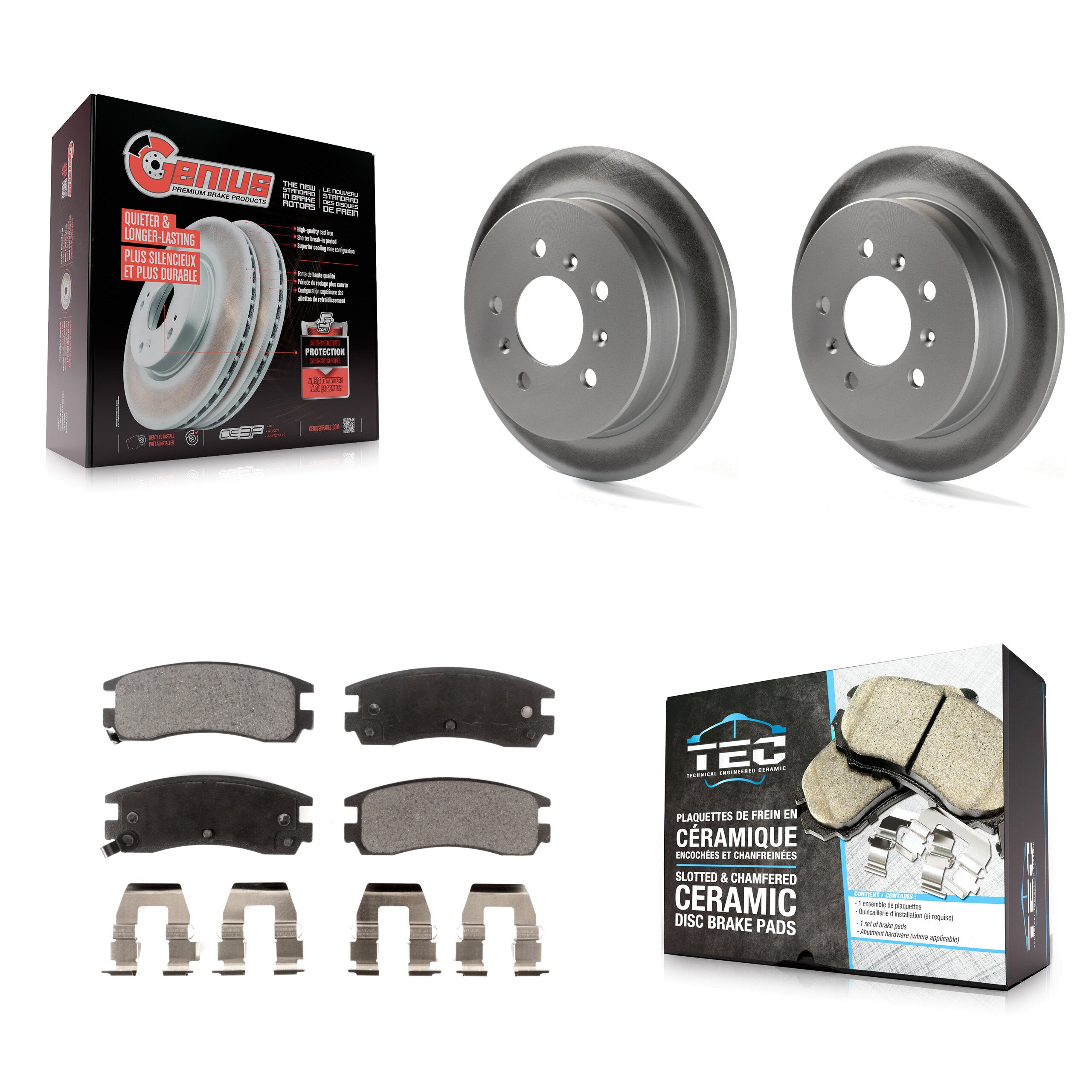 Transit Auto KGT-102317 Disc Brake Kit for 1997-2010 Chevrolet Impala, Buick Allure and More - Rear