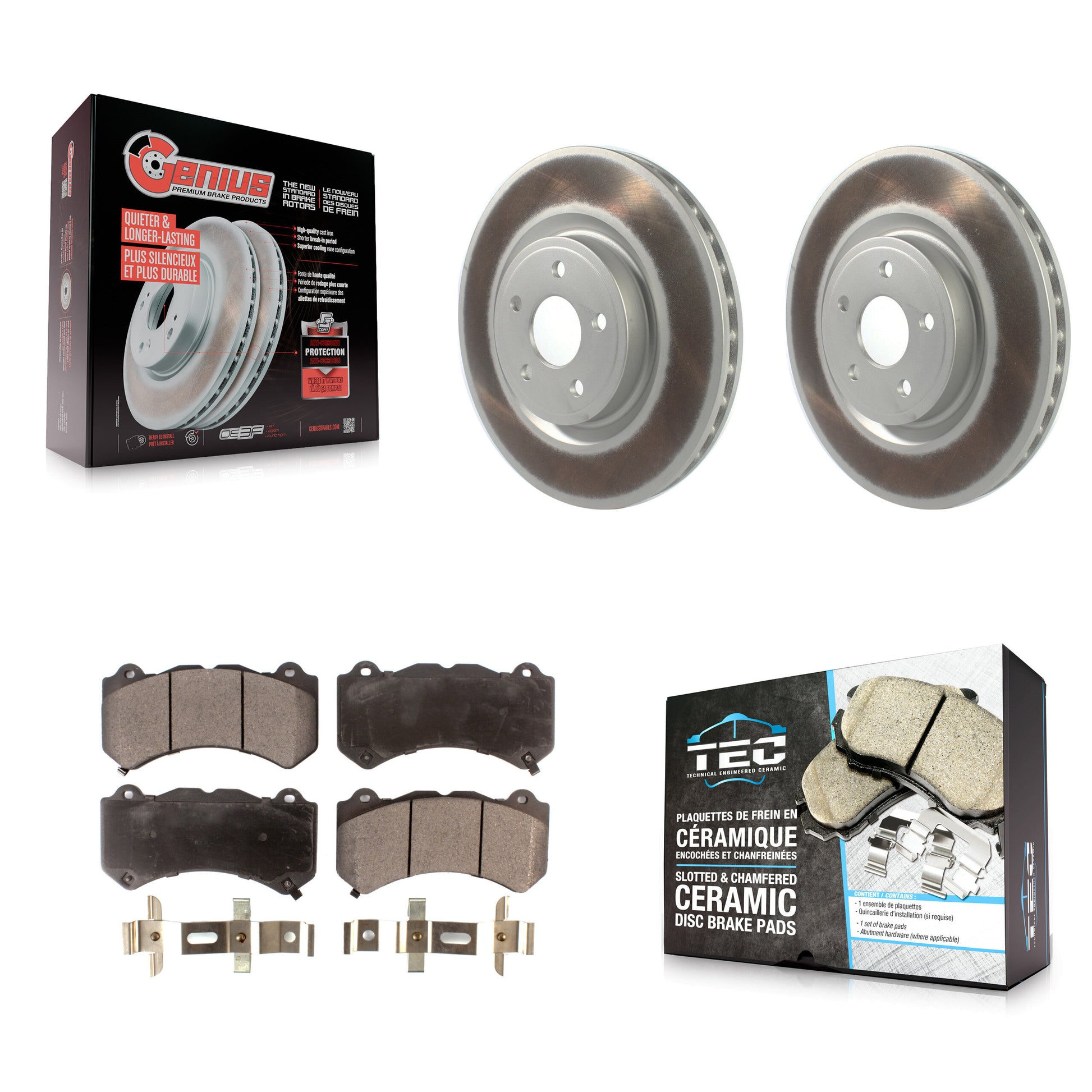 Transit Auto KGT-102366 Disc Brake Kit for 2012-2020 Dodge Durango, Jeep Grand Cherokee - Front