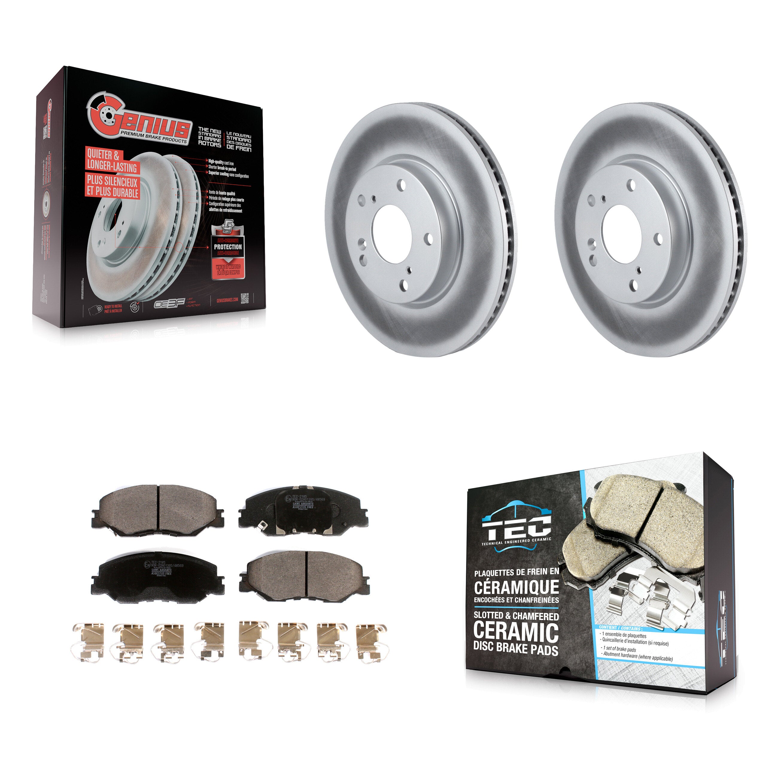 Transit Auto KGT-102368 Disc Brake Kit for 2019-2024 Honda Civic, Honda Insight - Front