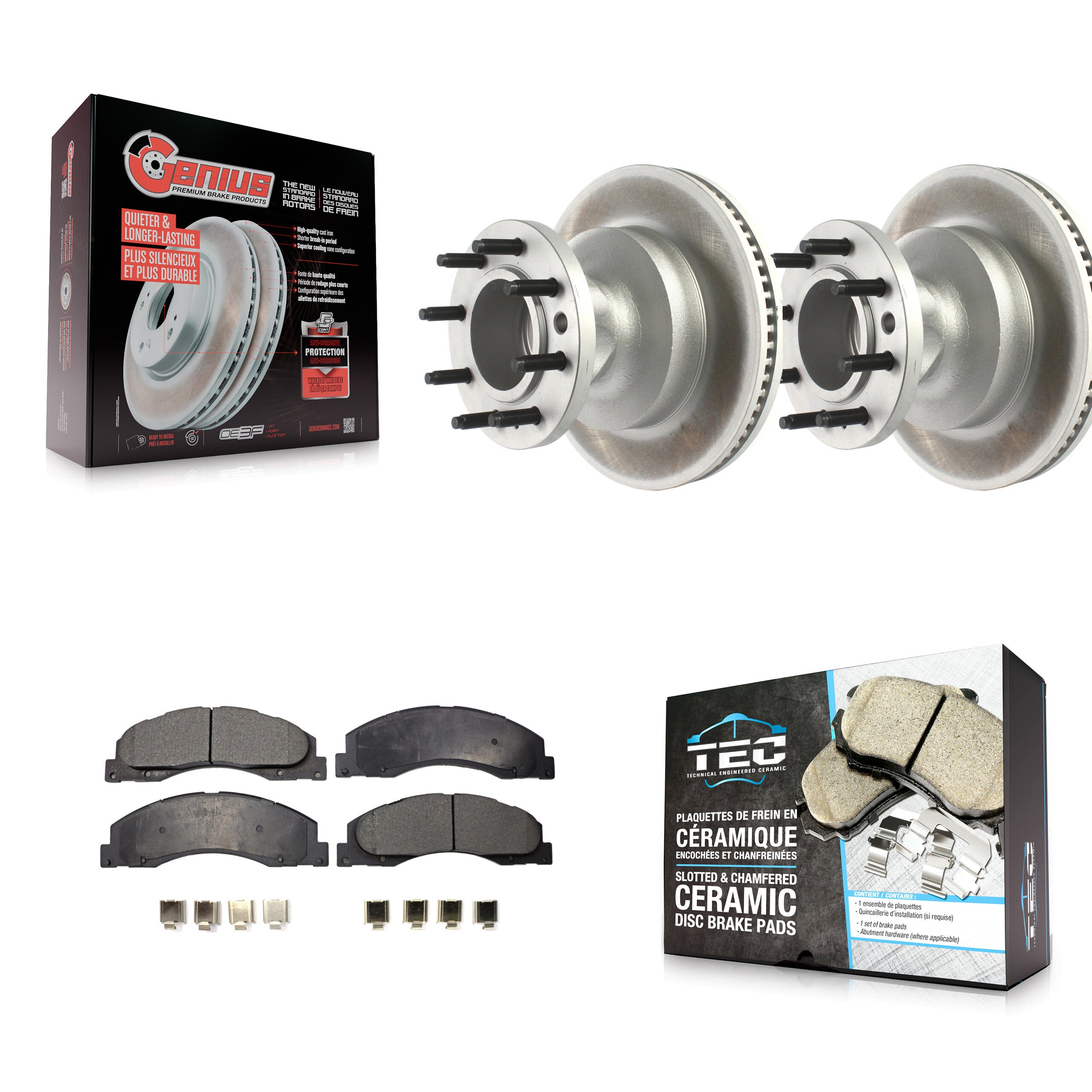 Transit Auto KGT-102374 Disc Brake Kit for 2008-2023 Ford E-350 Super Duty, Ford E-450 Super Duty, Ford E-350 Econoline - Front