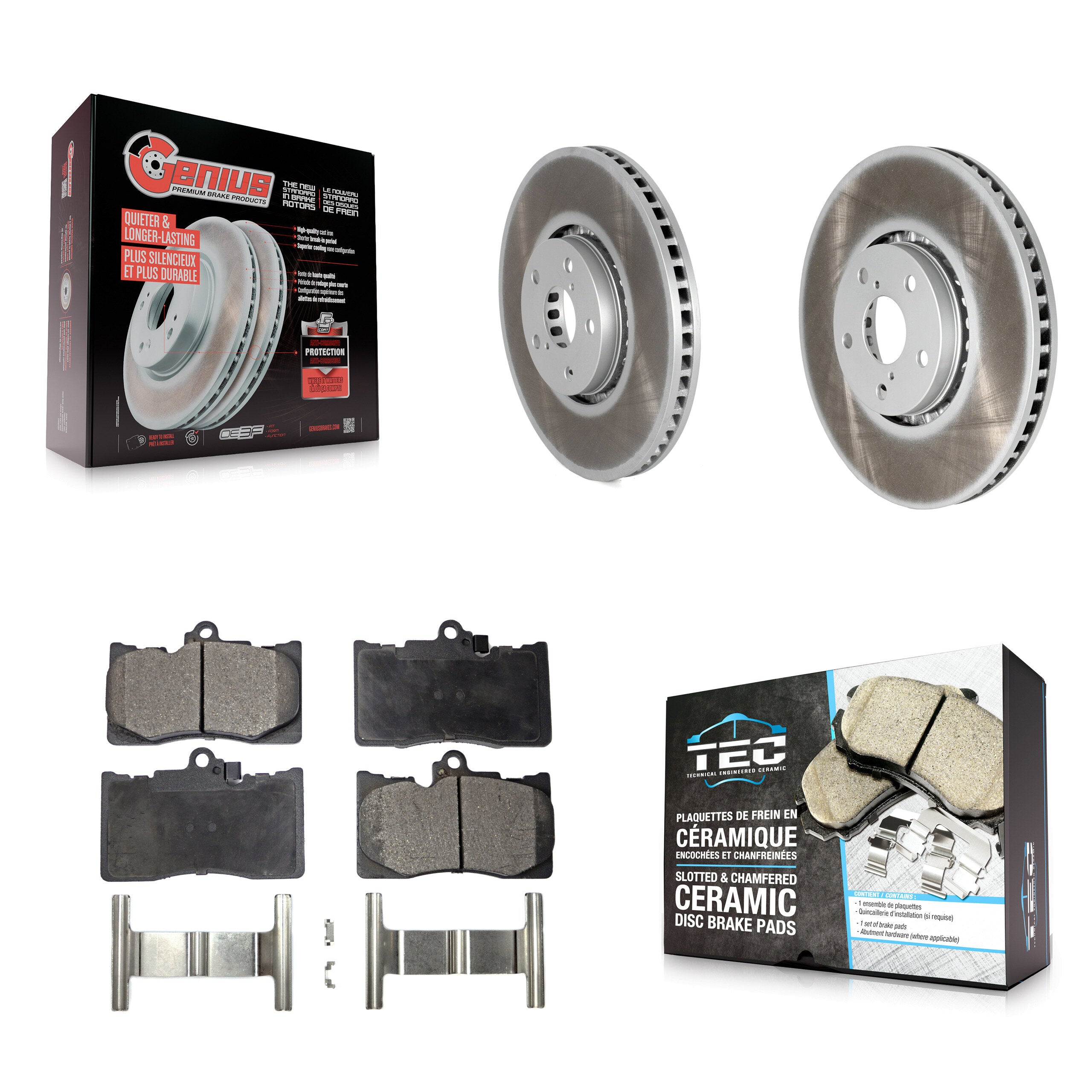 Transit Auto KGT-102433 Disc Brake Kit for 2006-2020 Lexus IS350, Lexus IS300 and More - Front
