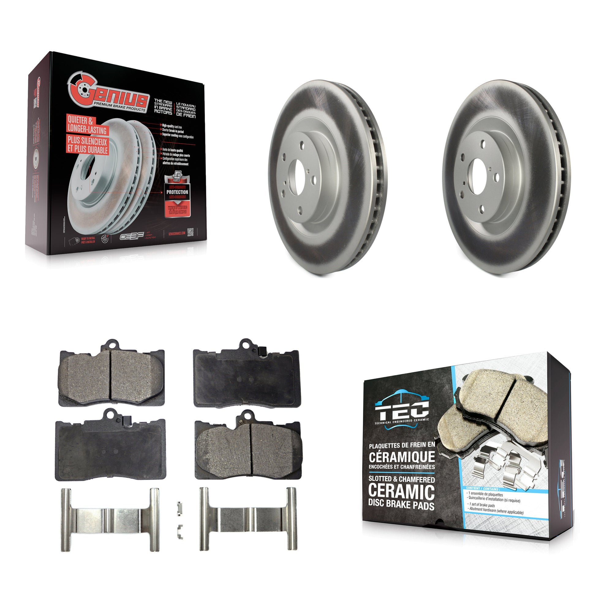Transit Auto KGT-102434 Disc Brake Kit for 2007-2024 Lexus IS300, Lexus IS350 and More - Front
