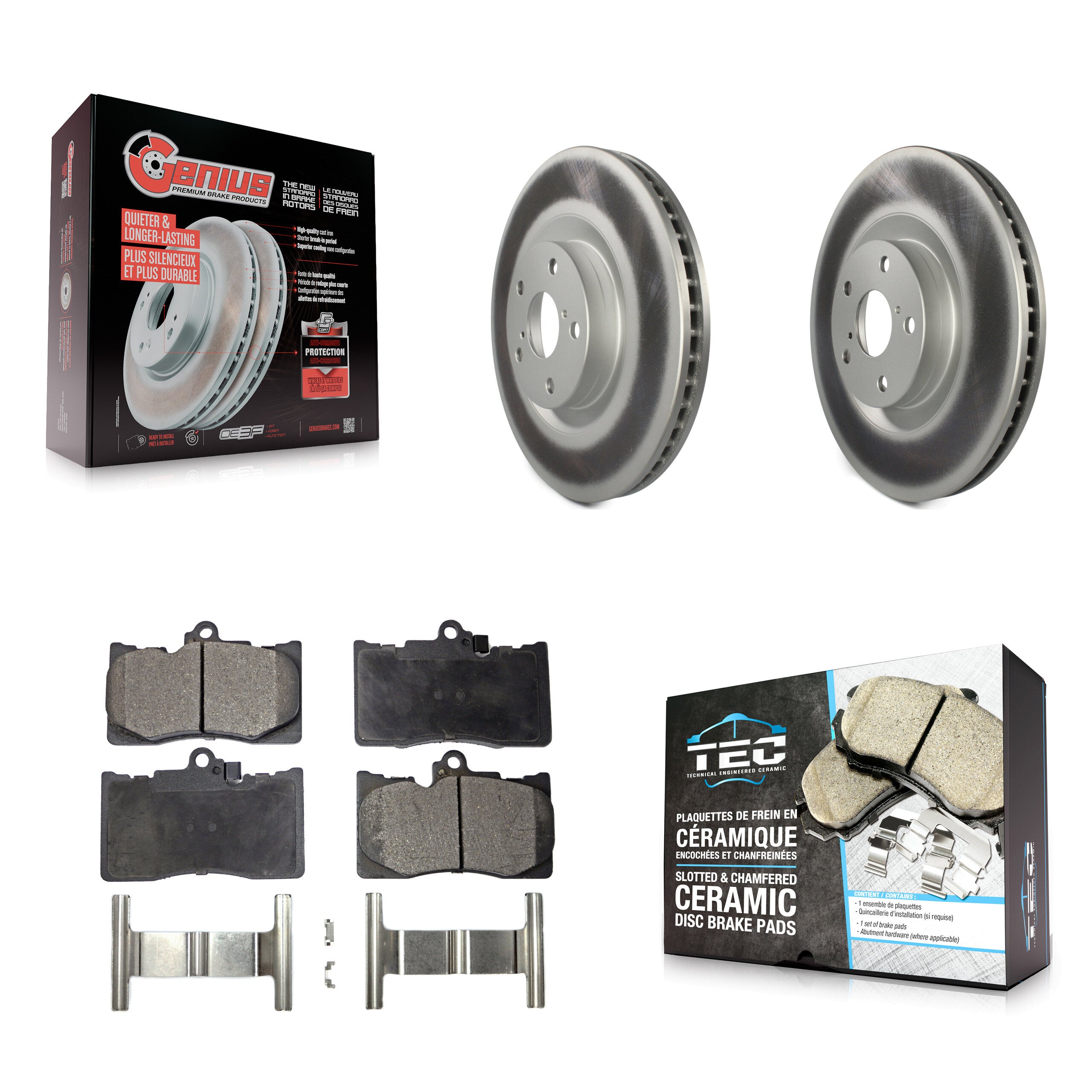 Transit Auto KGT-102434 Disc Brake Kit for 2007-2024 Lexus IS300, Lexus IS350 and More - Front