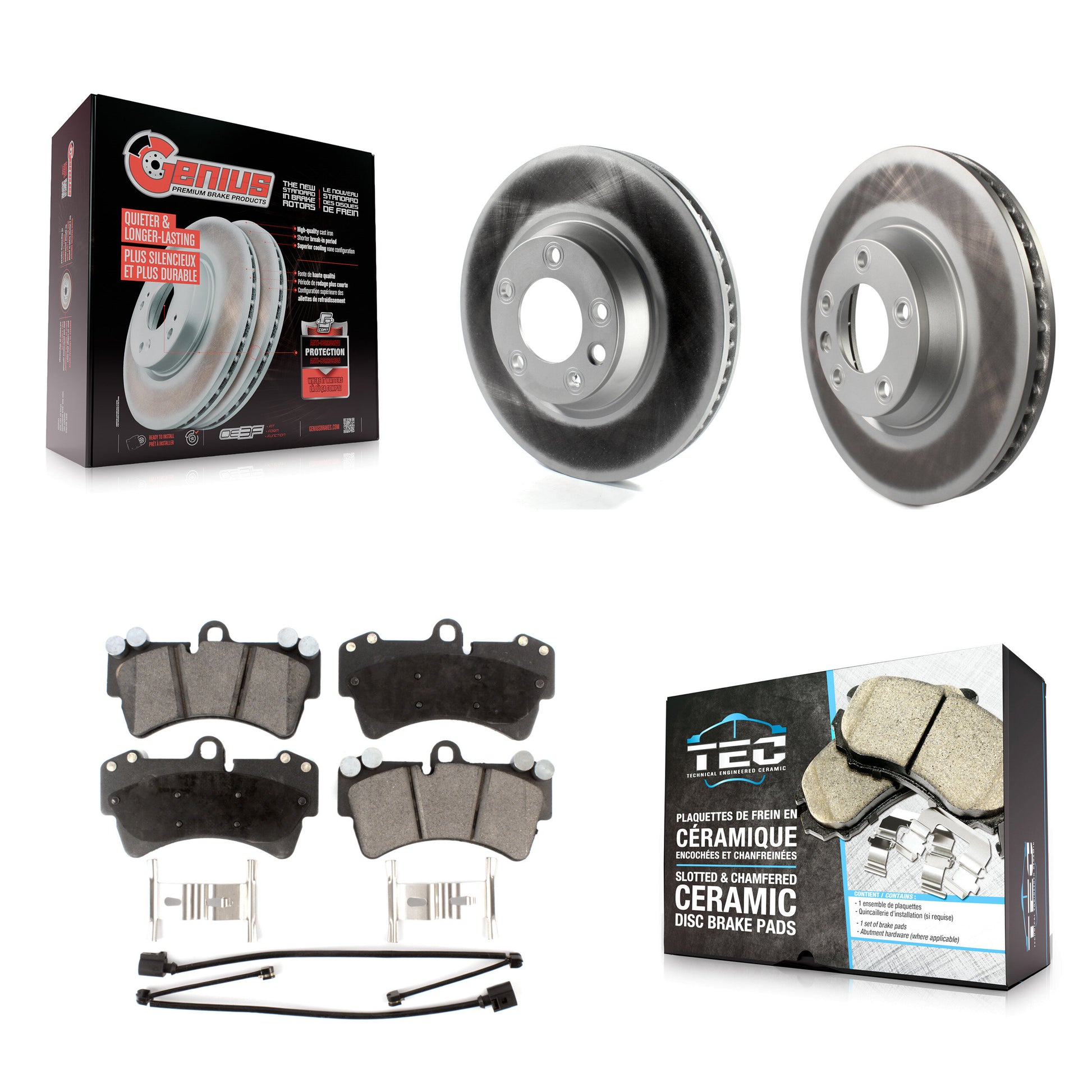 Transit Auto KGT-102437 Disc Brake Kit for 2003-2015 Audi Q7, Porsche Cayenne, Volkswagen Touareg - Front