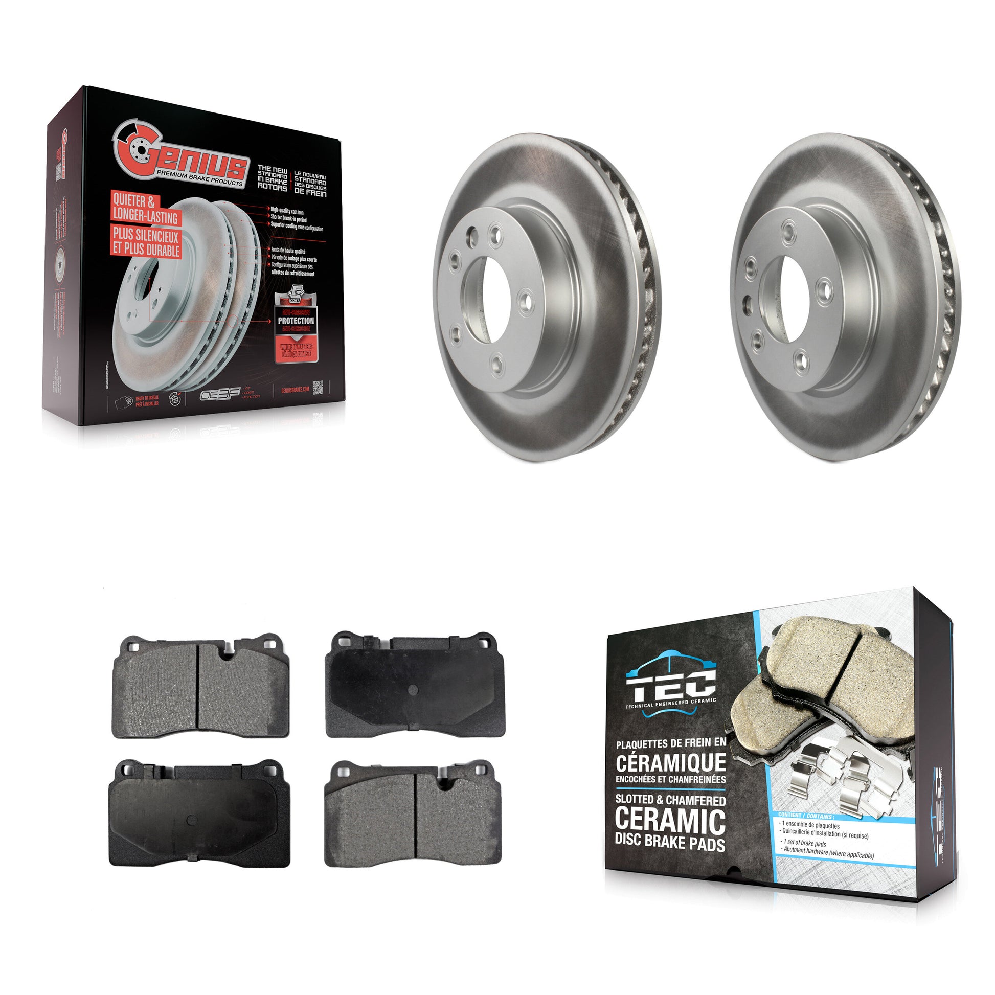 Transit Auto KGT-102439 Disc Brake Kit for 2006-2017 Volkswagen Touareg - Front