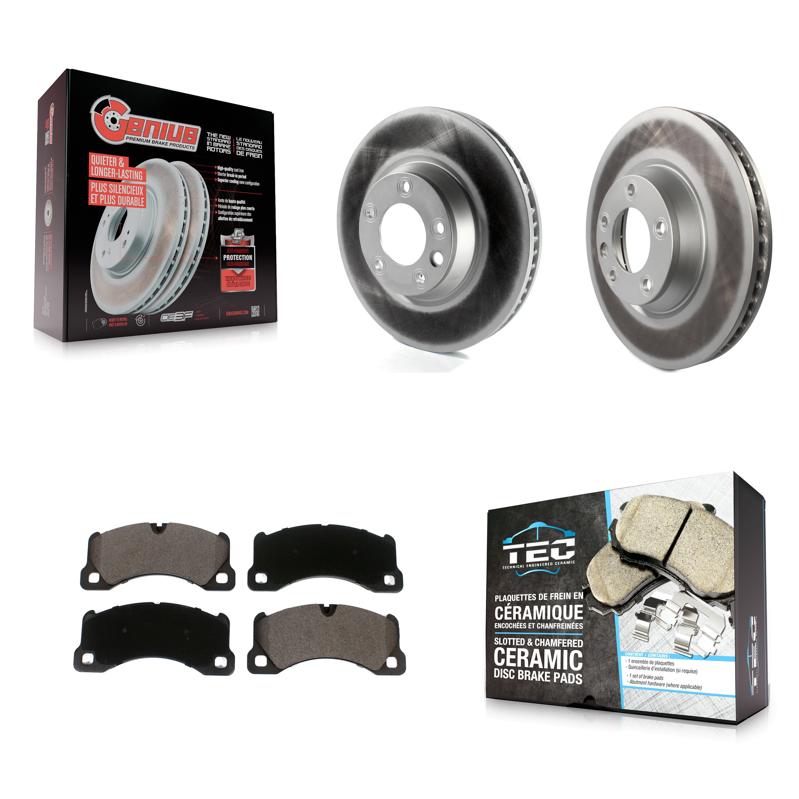 Transit Auto KGT-102442 Disc Brake Kit for 2011-2013 Porsche Cayenne - Front
