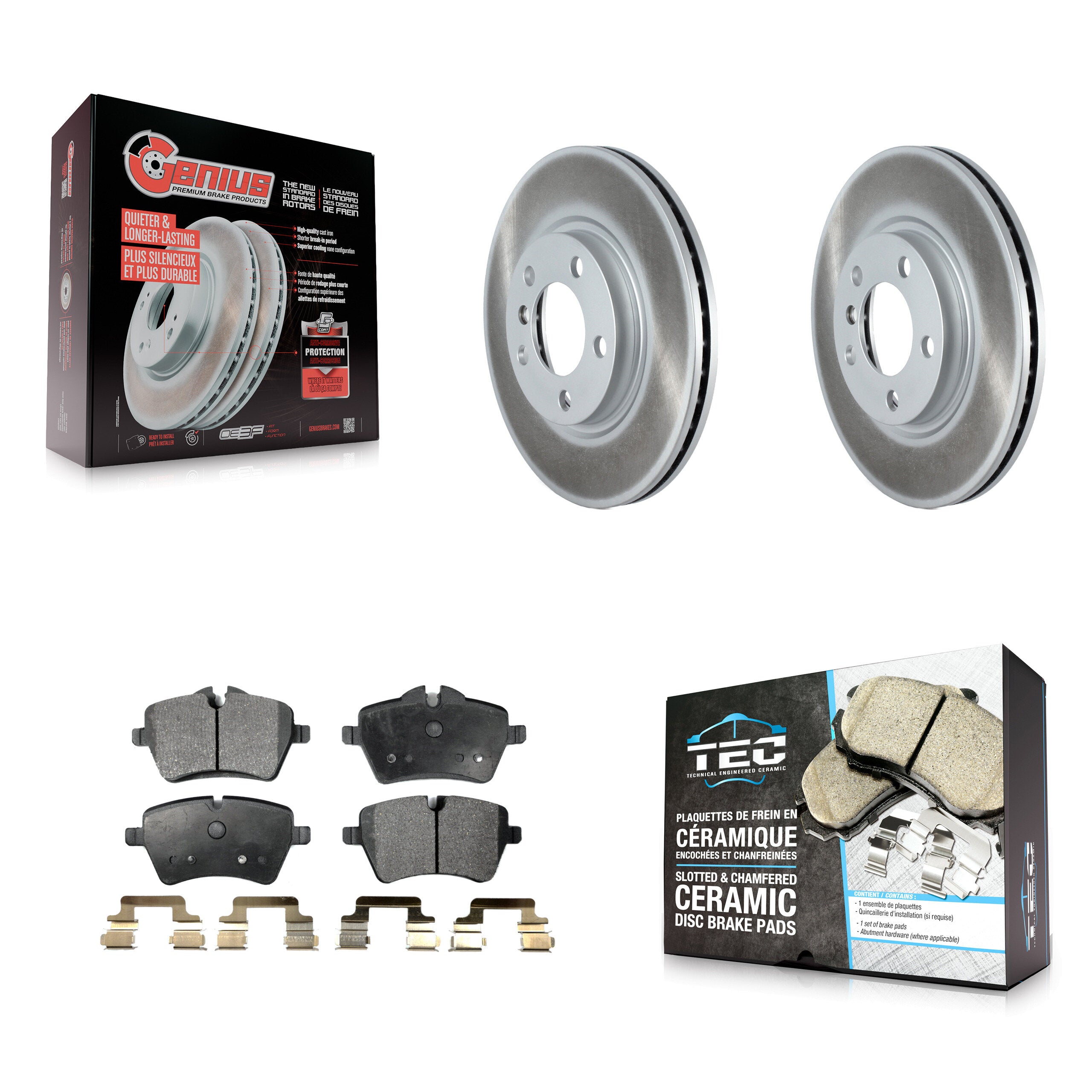 Transit Auto KGT-102449 Disc Brake Kit for 2011-2016 Mini Cooper Countryman, Mini Cooper Paceman - Front