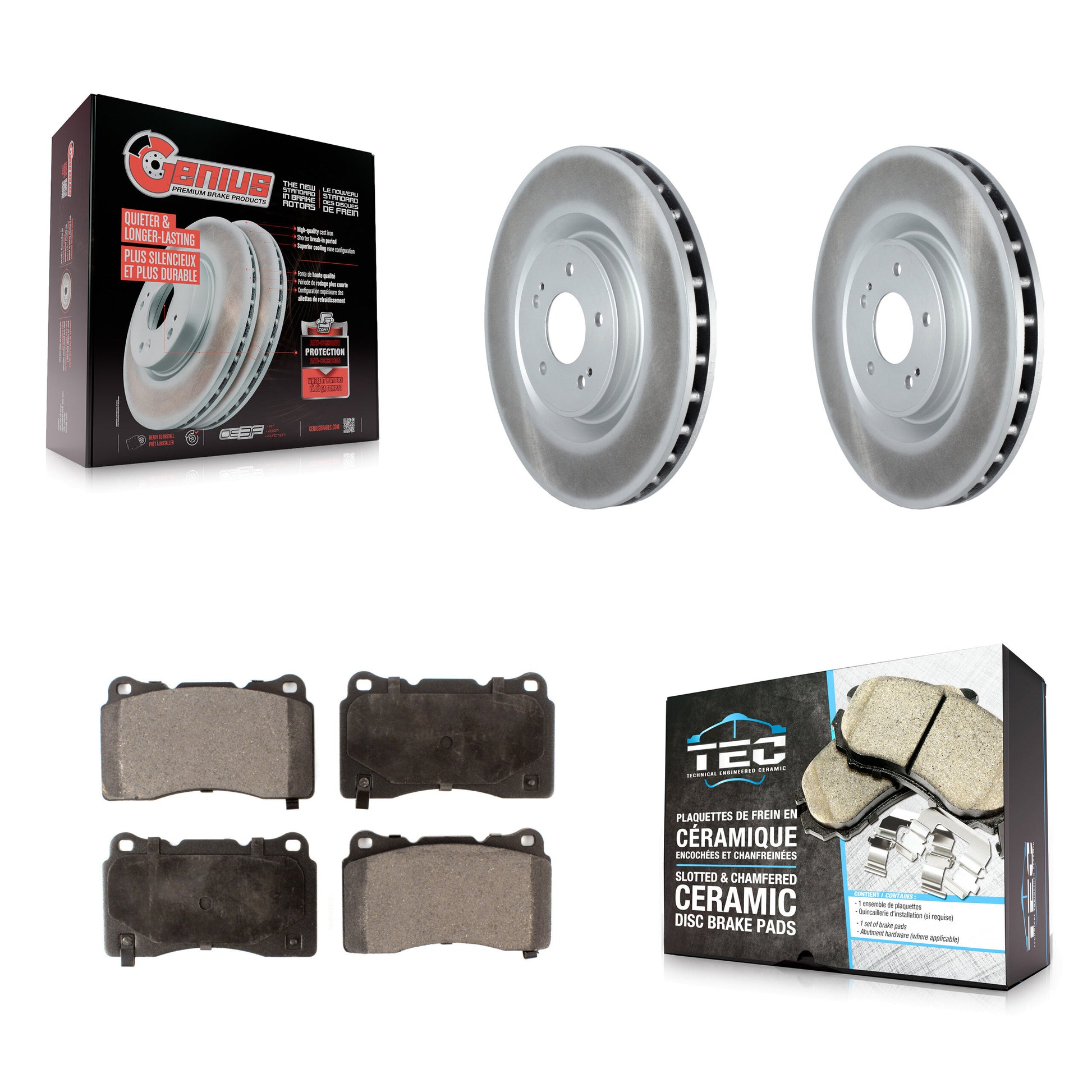 Transit Auto KGT-102452 Disc Brake Kit for 2008-2015 Mitsubishi Lancer - Front