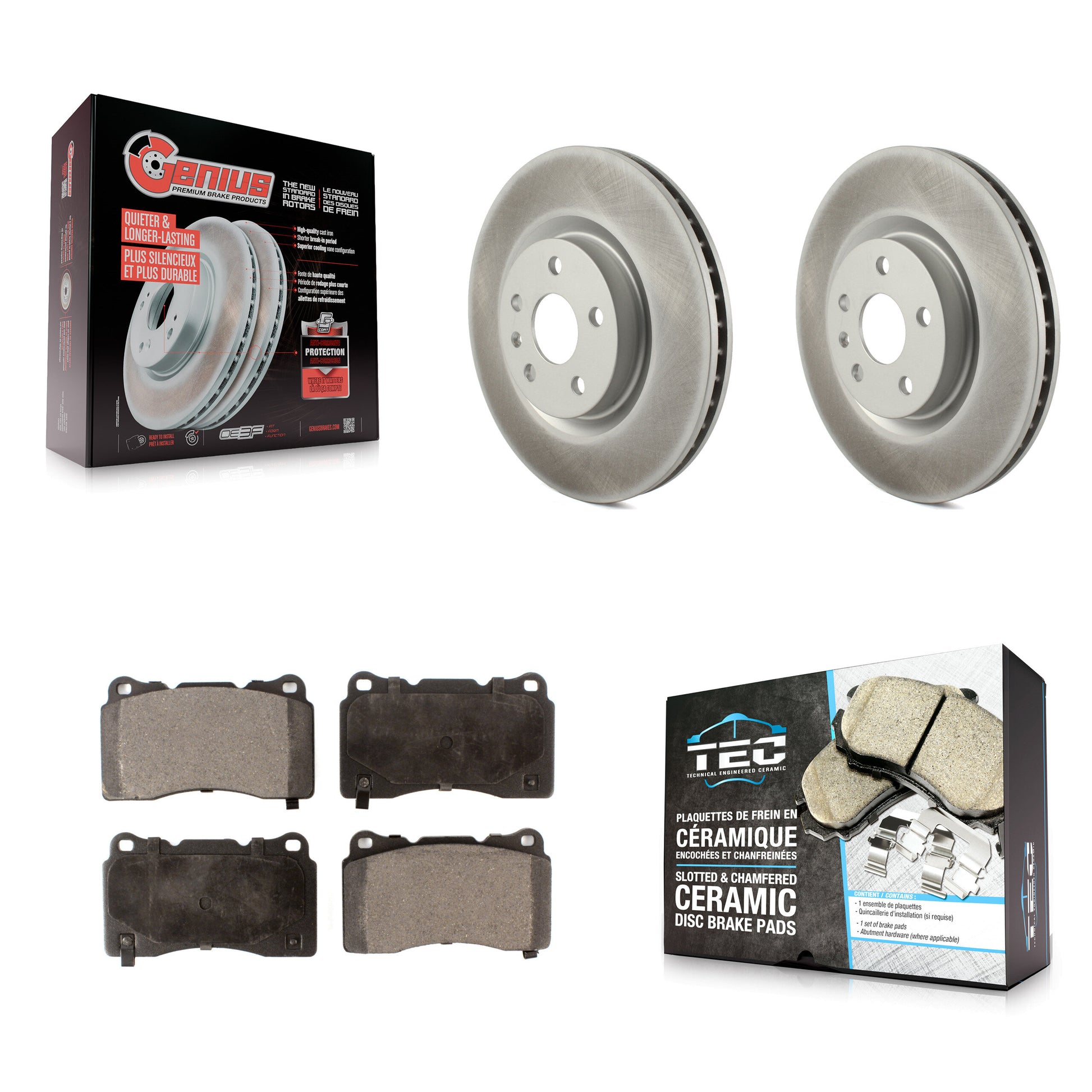Transit Auto KGT-102455 Disc Brake Kit for 2013-2019 Cadillac XTS, Buick Regal - Front