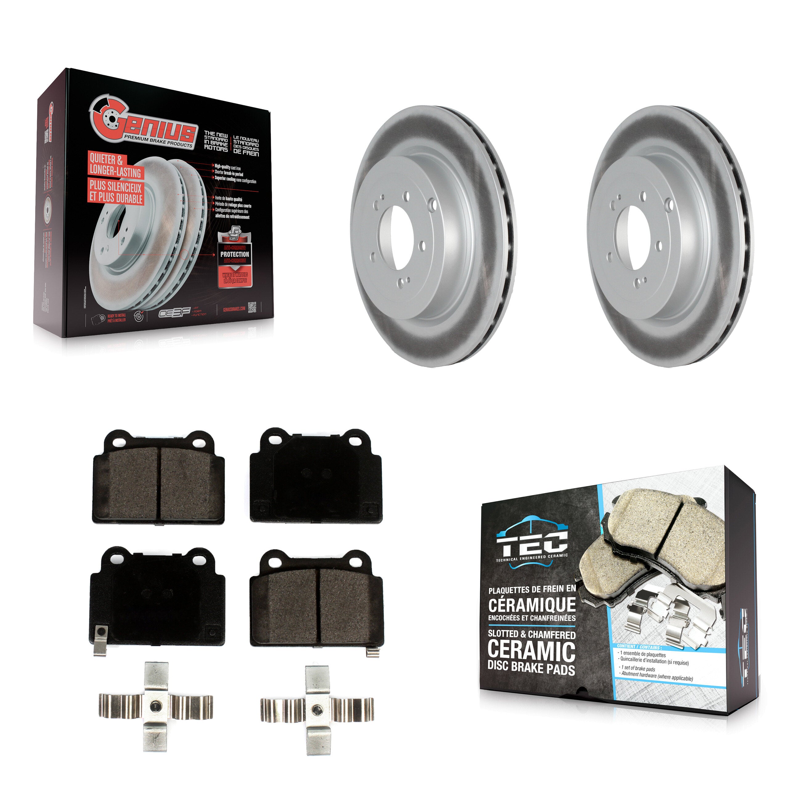 Transit Auto KGT-102482 Disc Brake Kit for 2008-2015 Mitsubishi Lancer - Rear