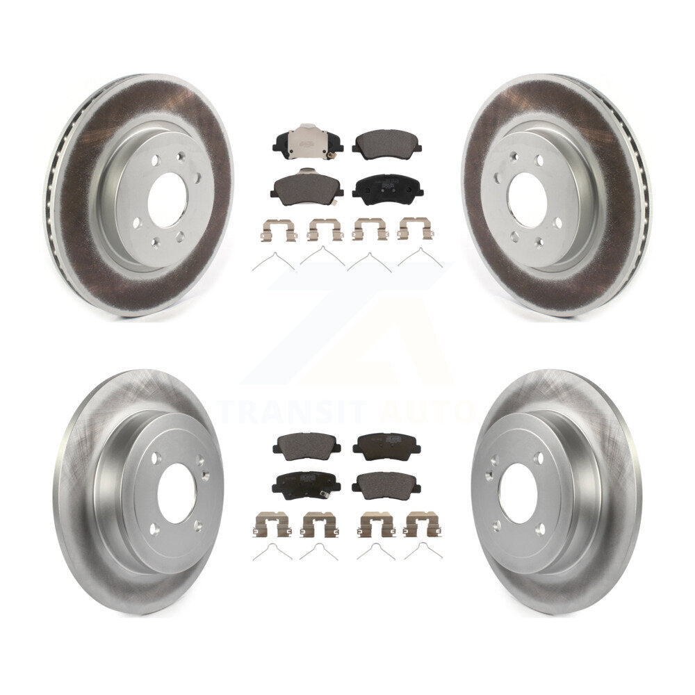 Transit Auto KGT-102578 Disc Brake Kit for 2018-2023 Kia Rio, Hyundai Accent - Front and Rear