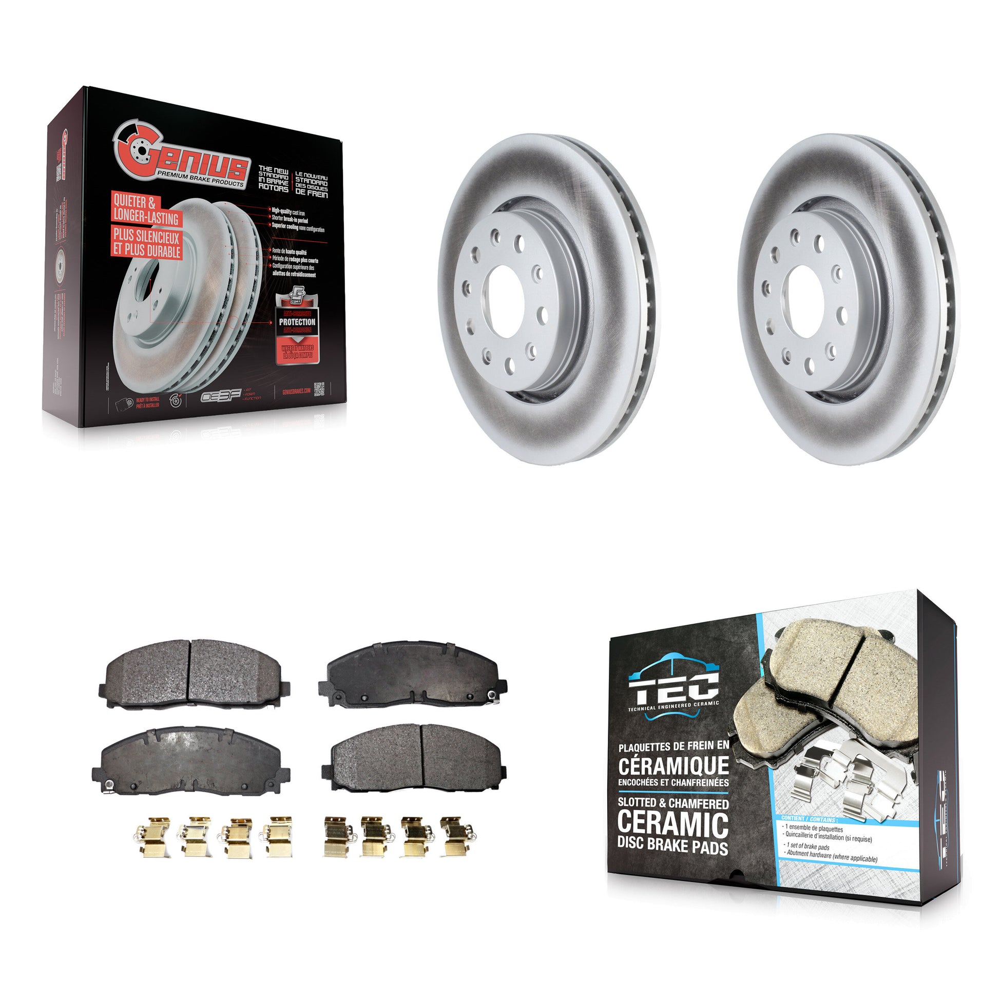 Transit Auto KGT-102588 Disc Brake Kit for 2018-2024 Jeep Wrangler, Jeep Gladiator - Front