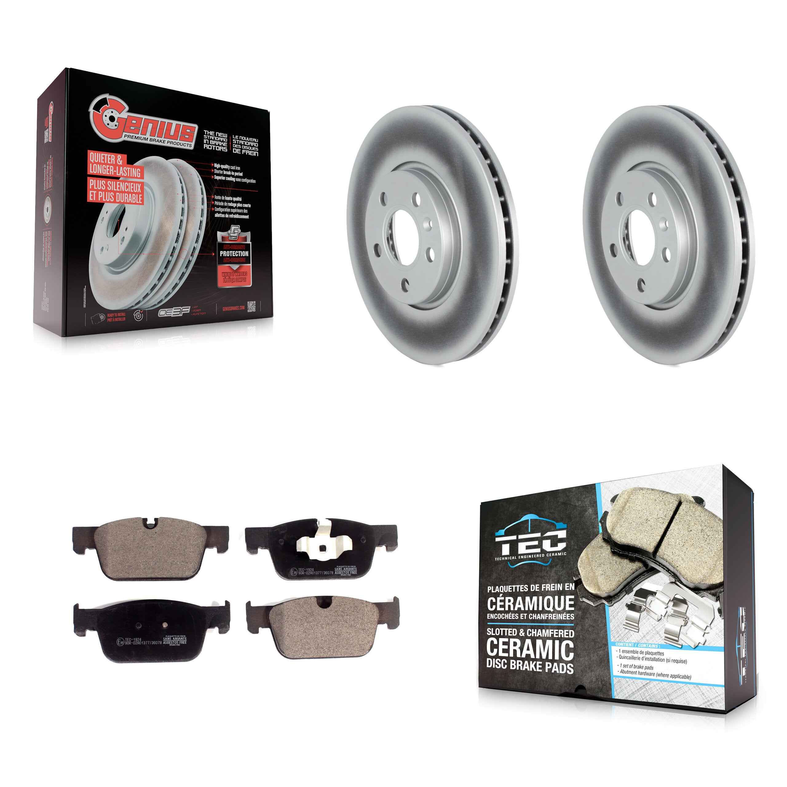 Transit Auto KGT-102597 Disc Brake Kit for 2017-2021 Volvo S60, Volvo V60 Cross Country and More - Front