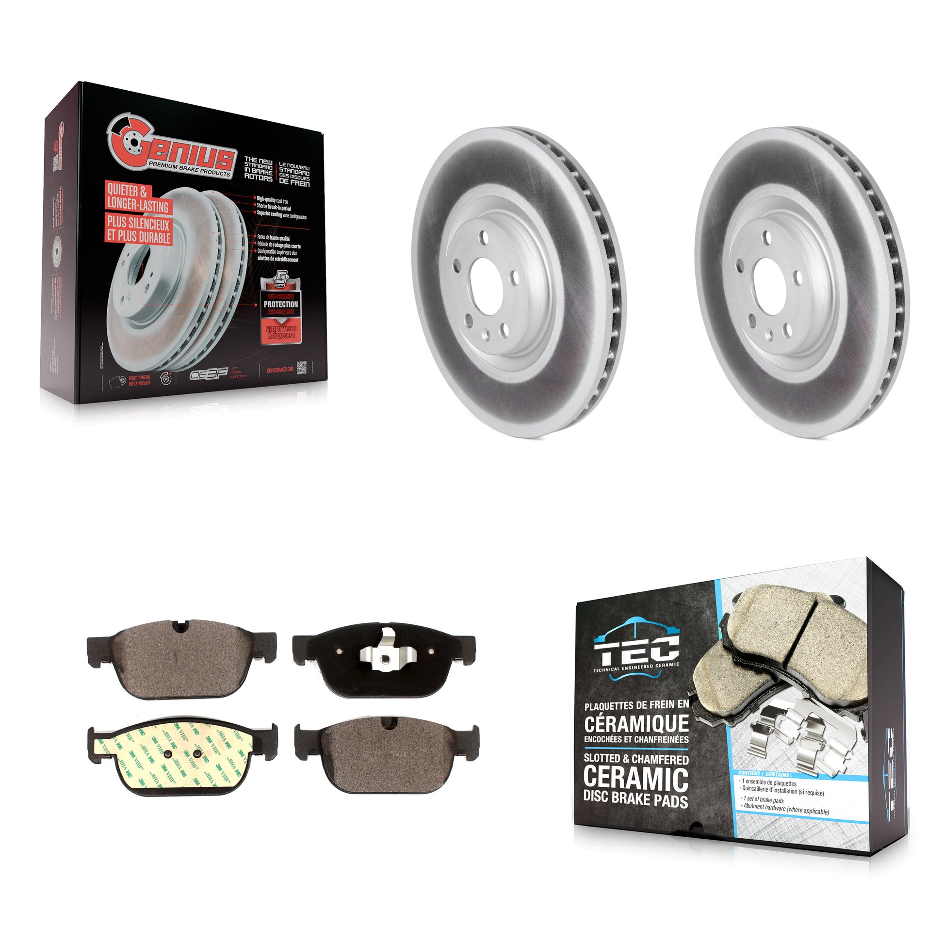 Transit Auto KGT-102599 Disc Brake Kit for 2016-2024 Volvo C40 Recharge, Volvo S60 and More - Front