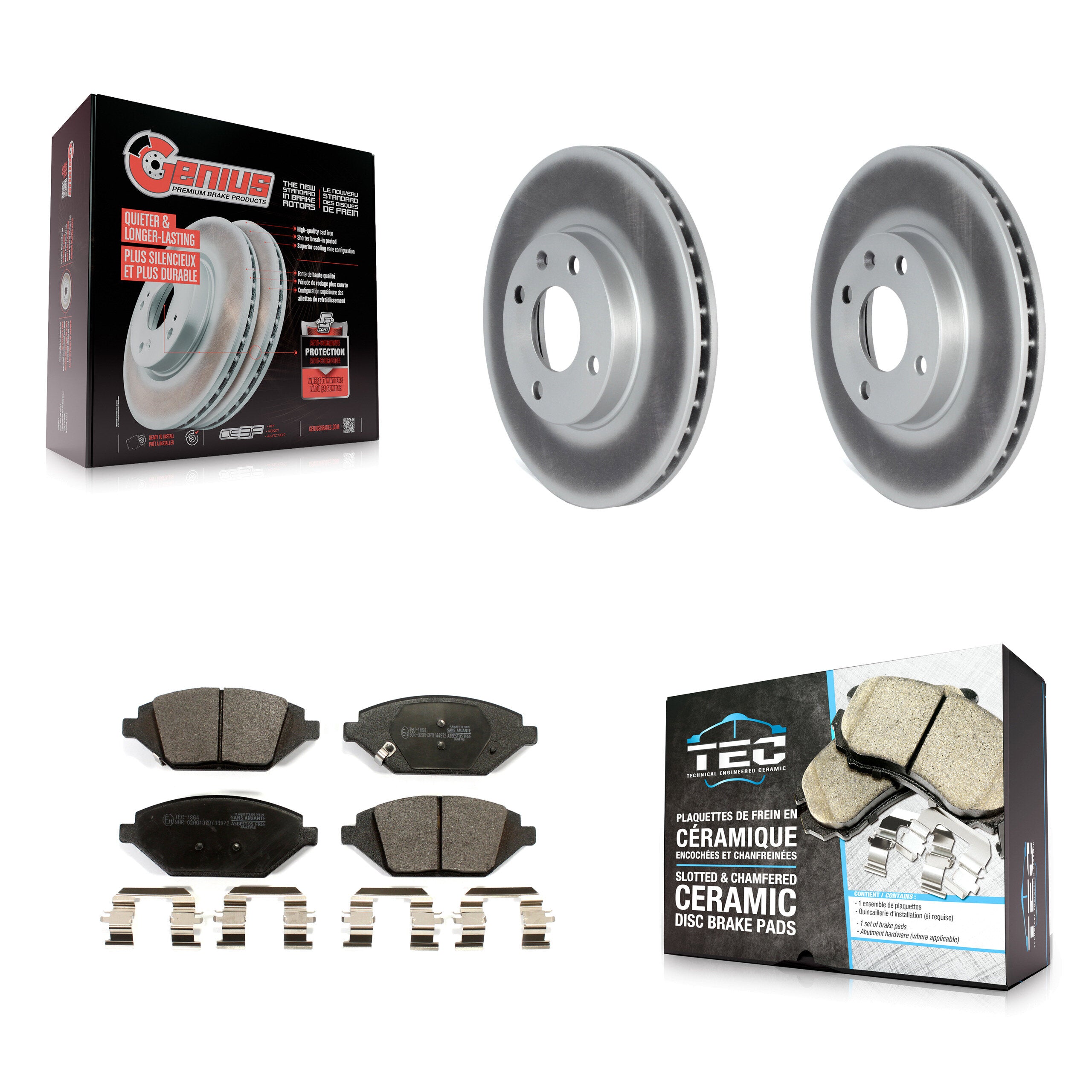 Transit Auto KGT-102603 Disc Brake Kit for 2016-2022 Chevrolet Spark - Front