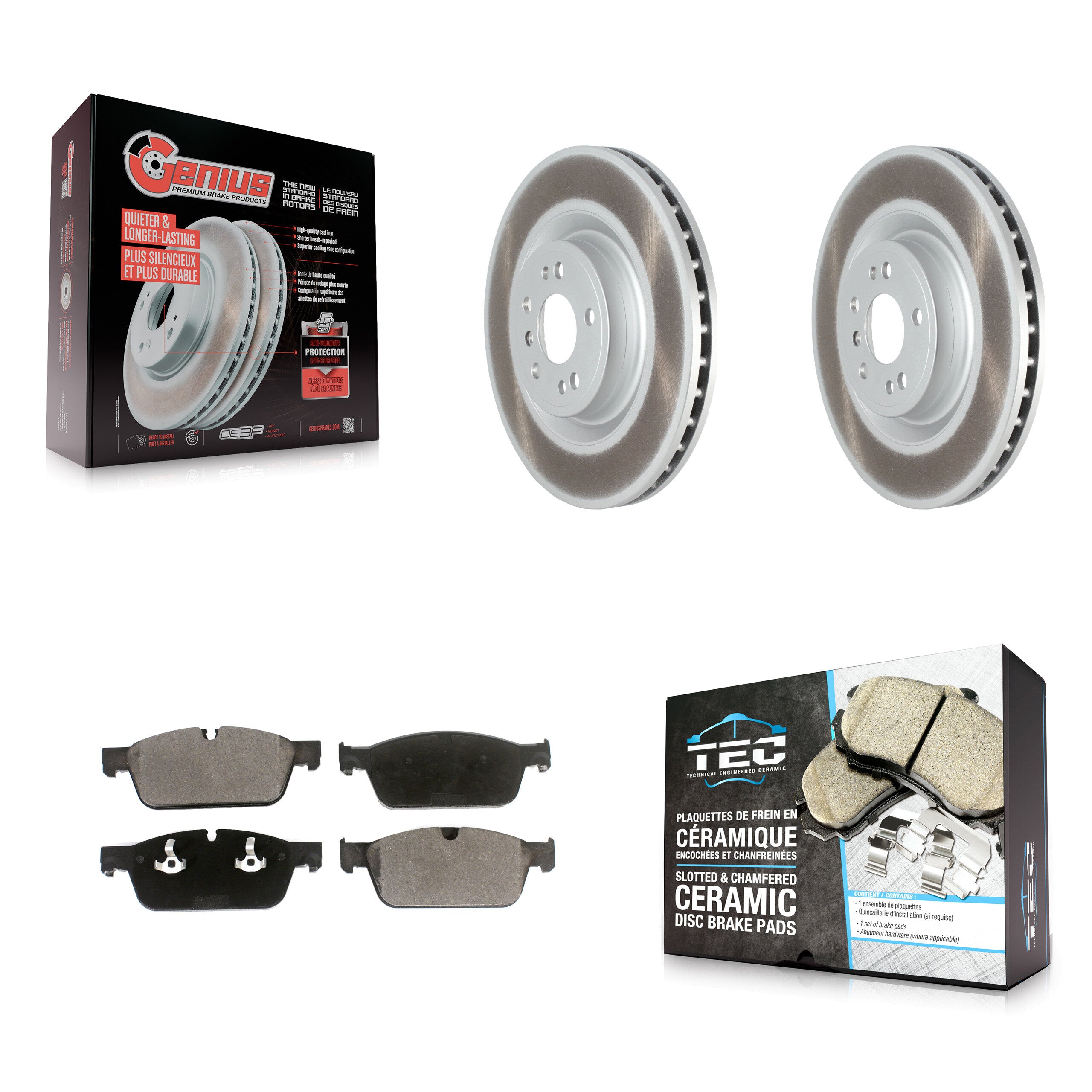Transit Auto KGT-102608 Disc Brake Kit for 2017 Mercedes-Benz GLS350d - Front