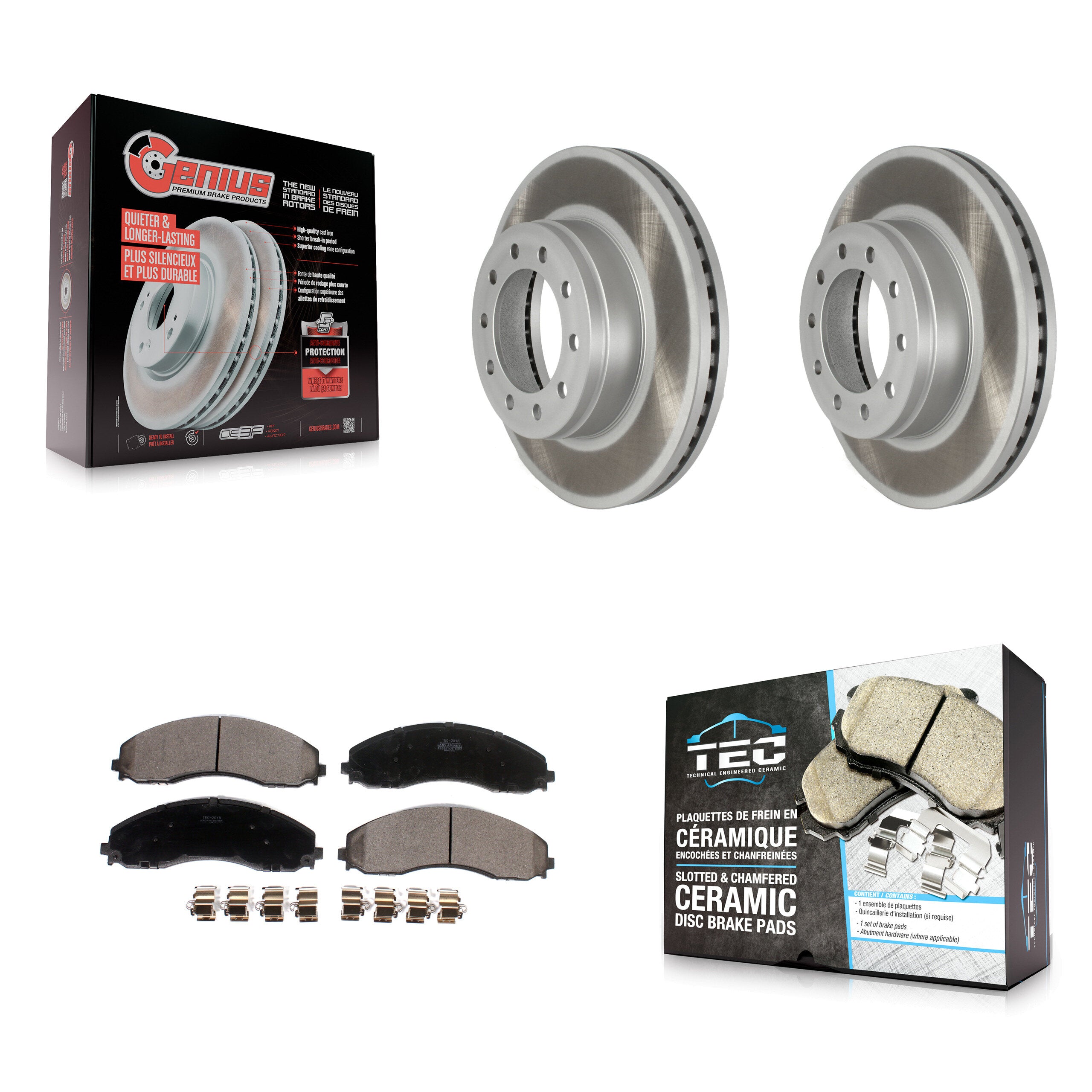 Transit Auto KGT-102612 Disc Brake Kit for 2017-2022 Ford F-550 Super Duty, Ford F-600 Super Duty, Ford F-450 Super Duty - Front