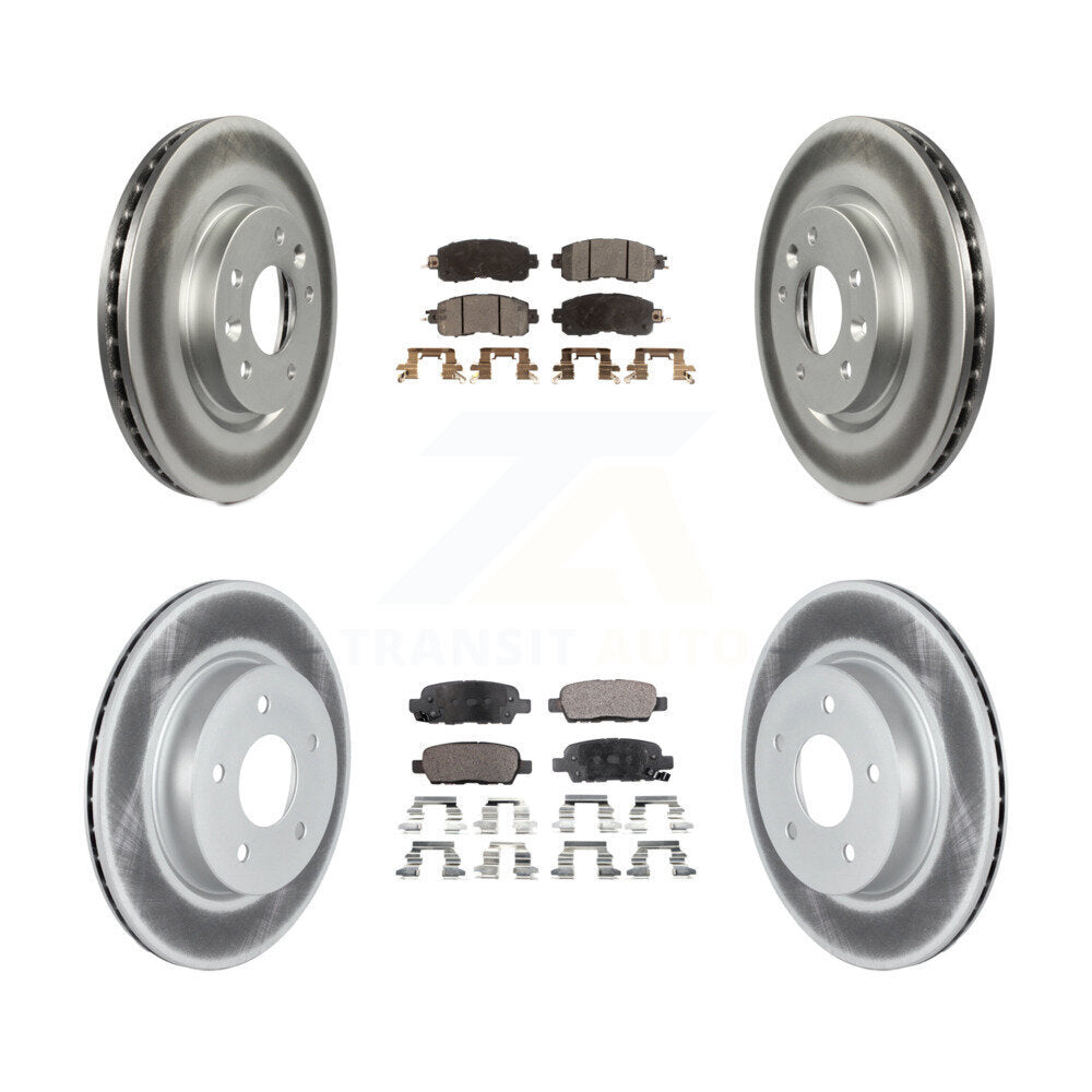 Transit Auto KGT-102657 Disc Brake Kit for 2017 Nissan LEAF - Front and Rear