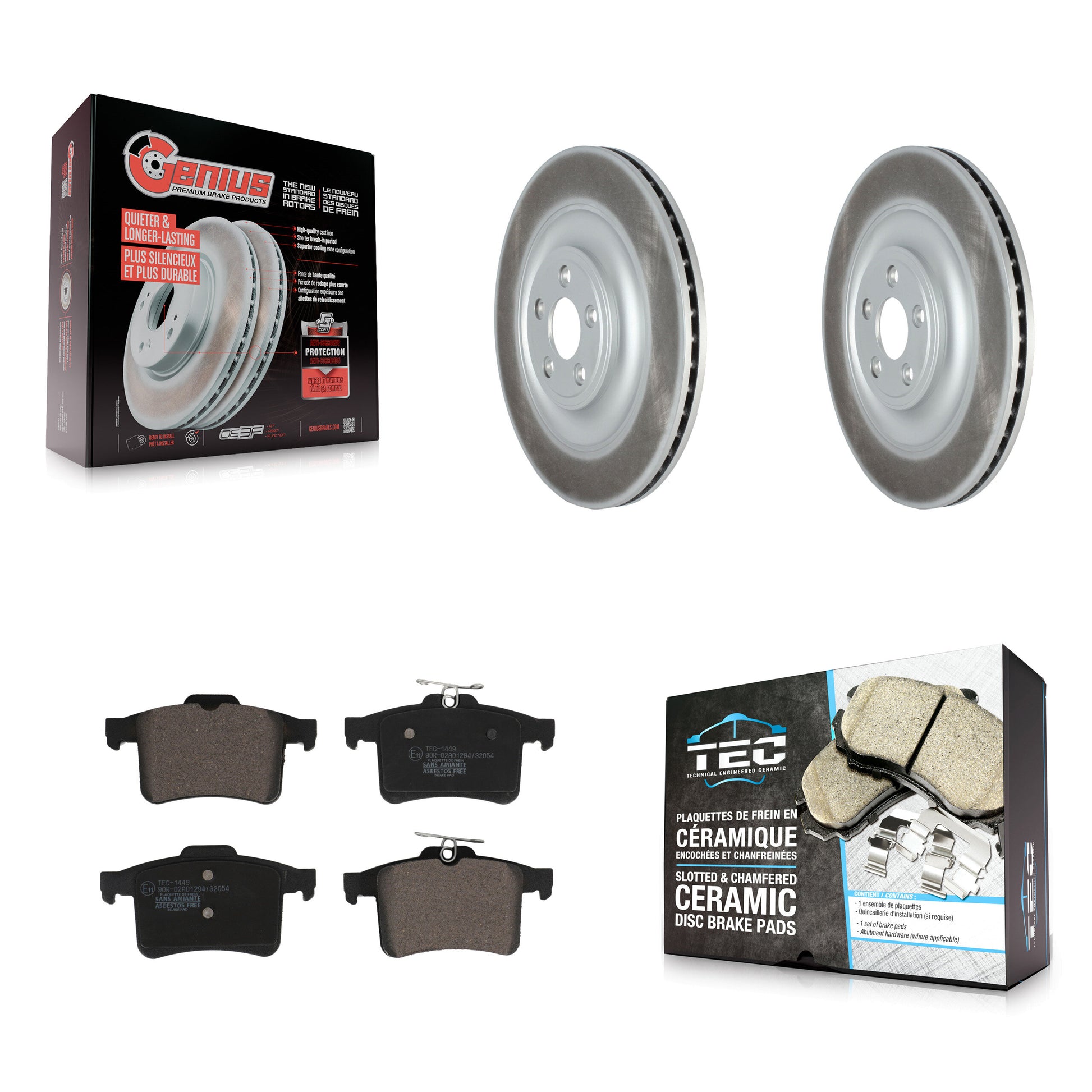 Transit Auto KGT-102675 Disc Brake Kit for 2010-2016 Jaguar XJ, Jaguar XJR and More - Rear