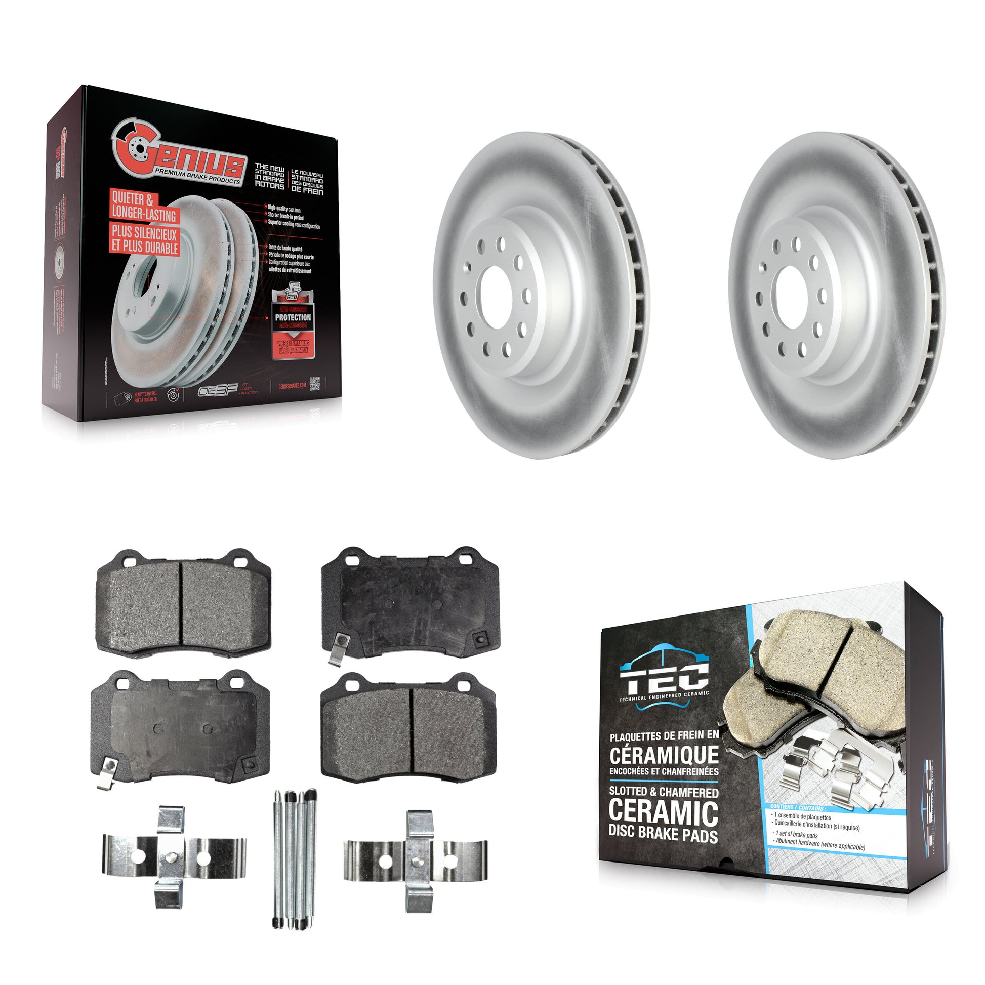 Transit Auto KGT-102680 Disc Brake Kit for 2016-2020 Tesla S, Tesla X - Rear