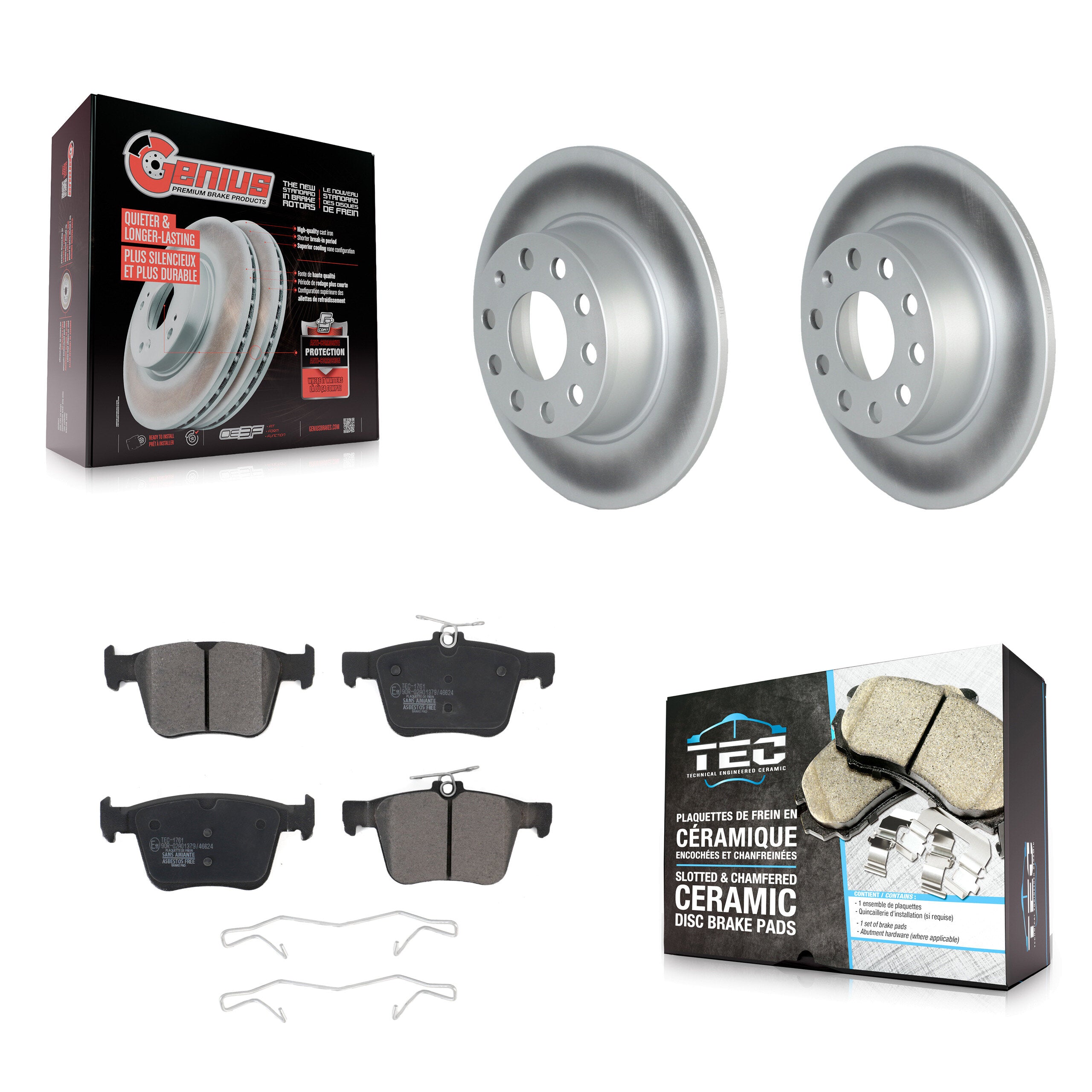Transit Auto KGT-102682 Disc Brake Kit for 2019-2025 Volkswagen Jetta, Volkswagen Taos - Rear