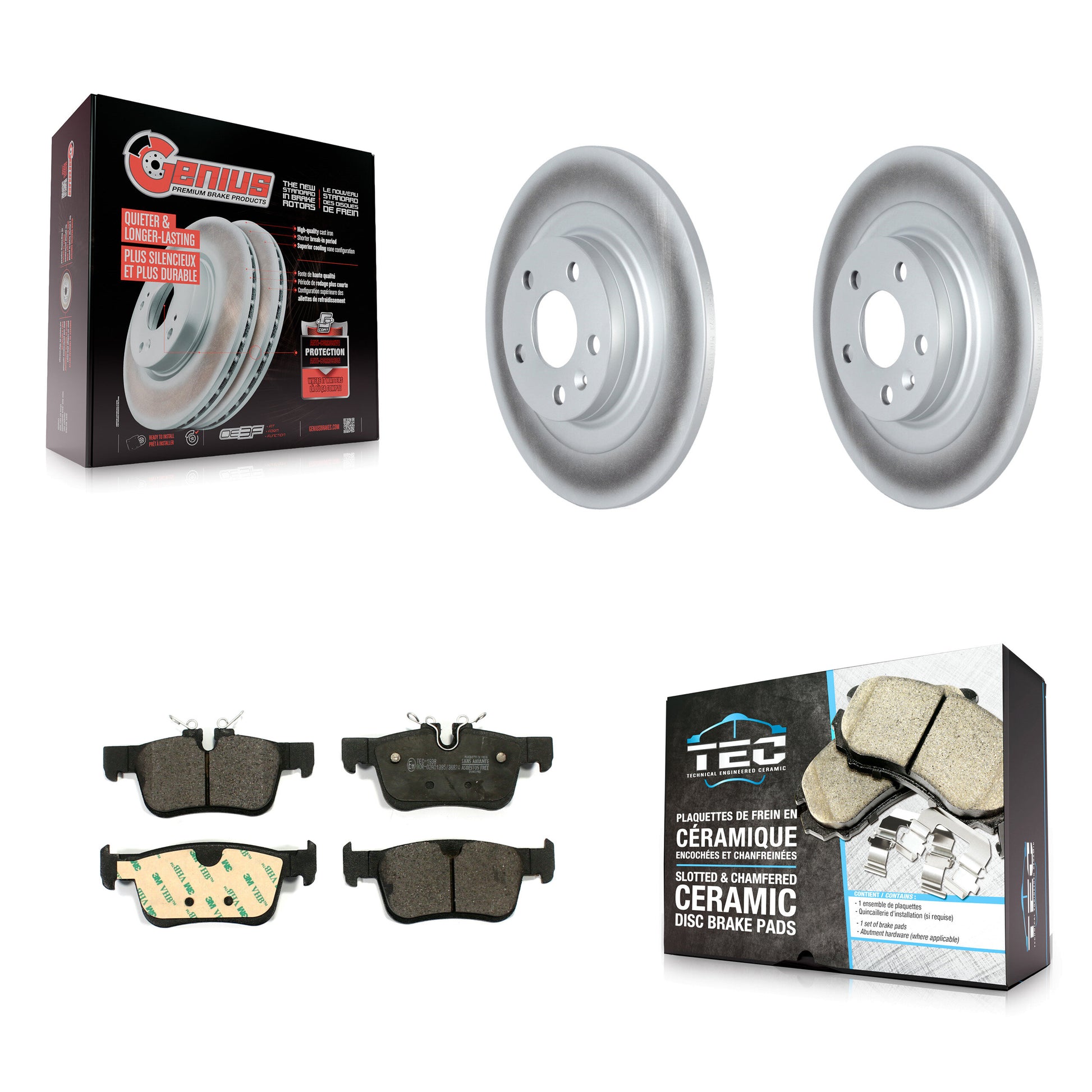Transit Auto KGT-102684 Disc Brake Kit for 2018-2019 Volvo S90, Volvo V60 and More - Rear