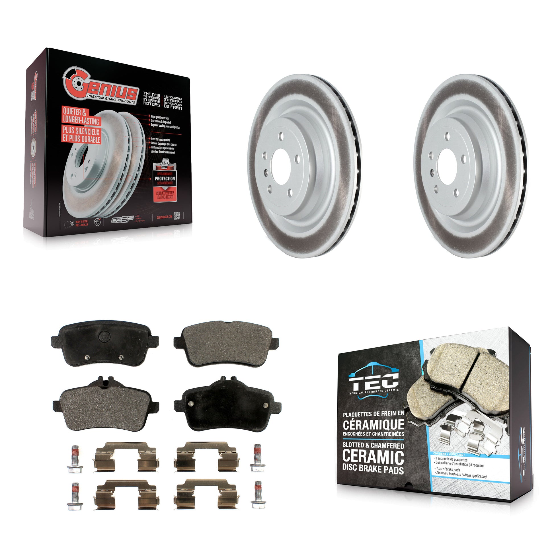 Transit Auto KGT-102685 Disc Brake Kit for 2013-2019 Mercedes-Benz GLS350d, Mercedes-Benz GLS450 and More - Rear