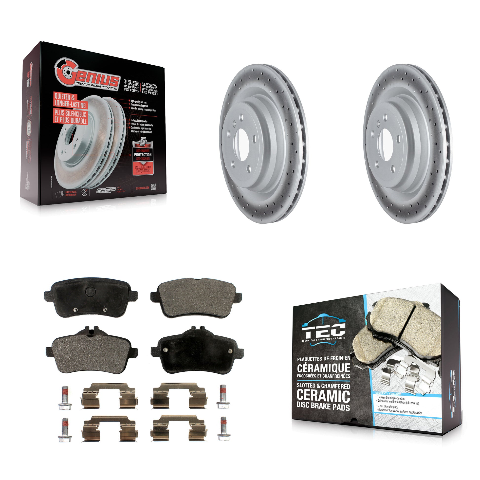 Transit Auto KGT-102686 Disc Brake Kit for 2013-2019 Mercedes-Benz GLE43 AMG, Mercedes-Benz GLE300d and More - Rear