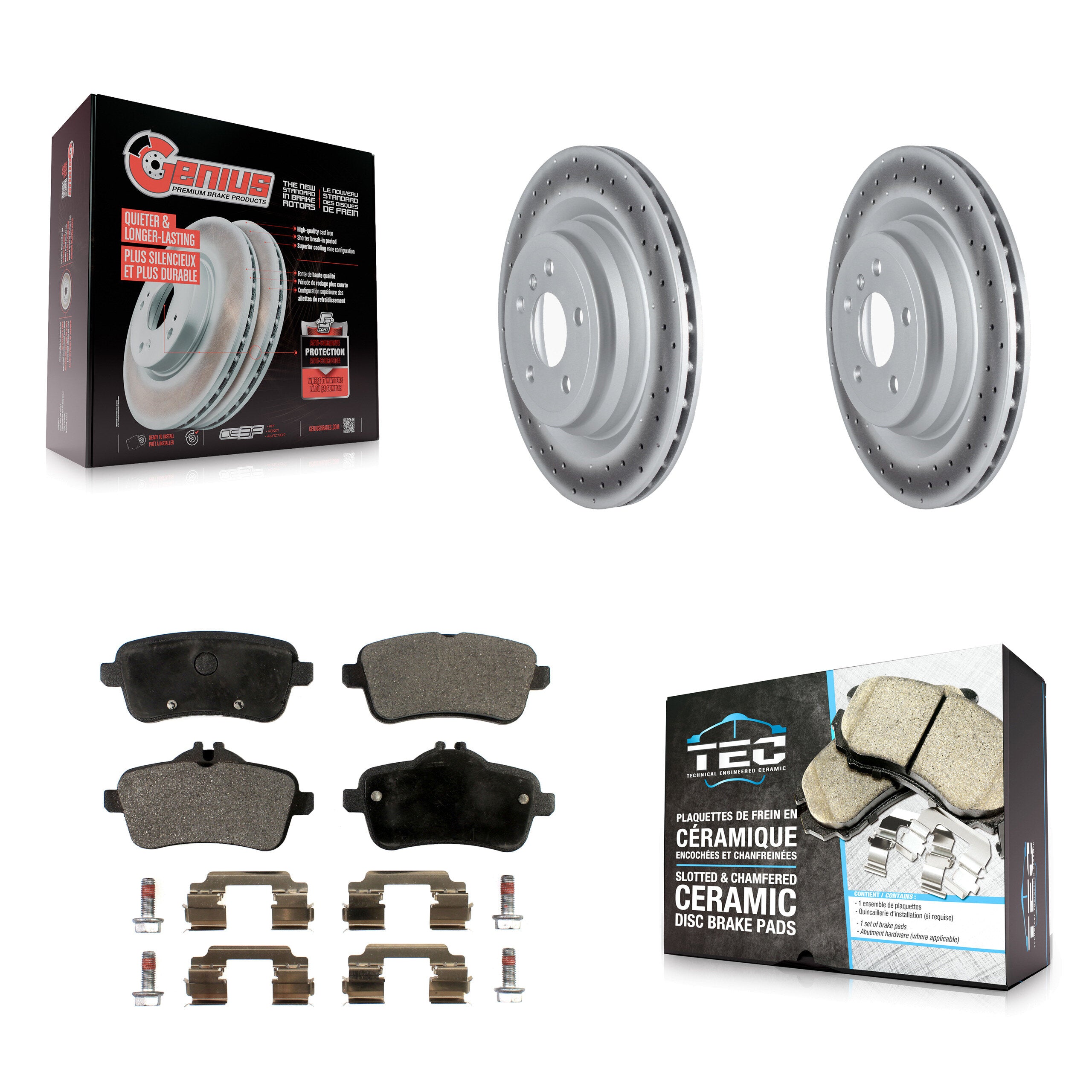 Transit Auto KGT-102686 Disc Brake Kit for 2013-2019 Mercedes-Benz GLE43 AMG, Mercedes-Benz GLE300d and More - Rear