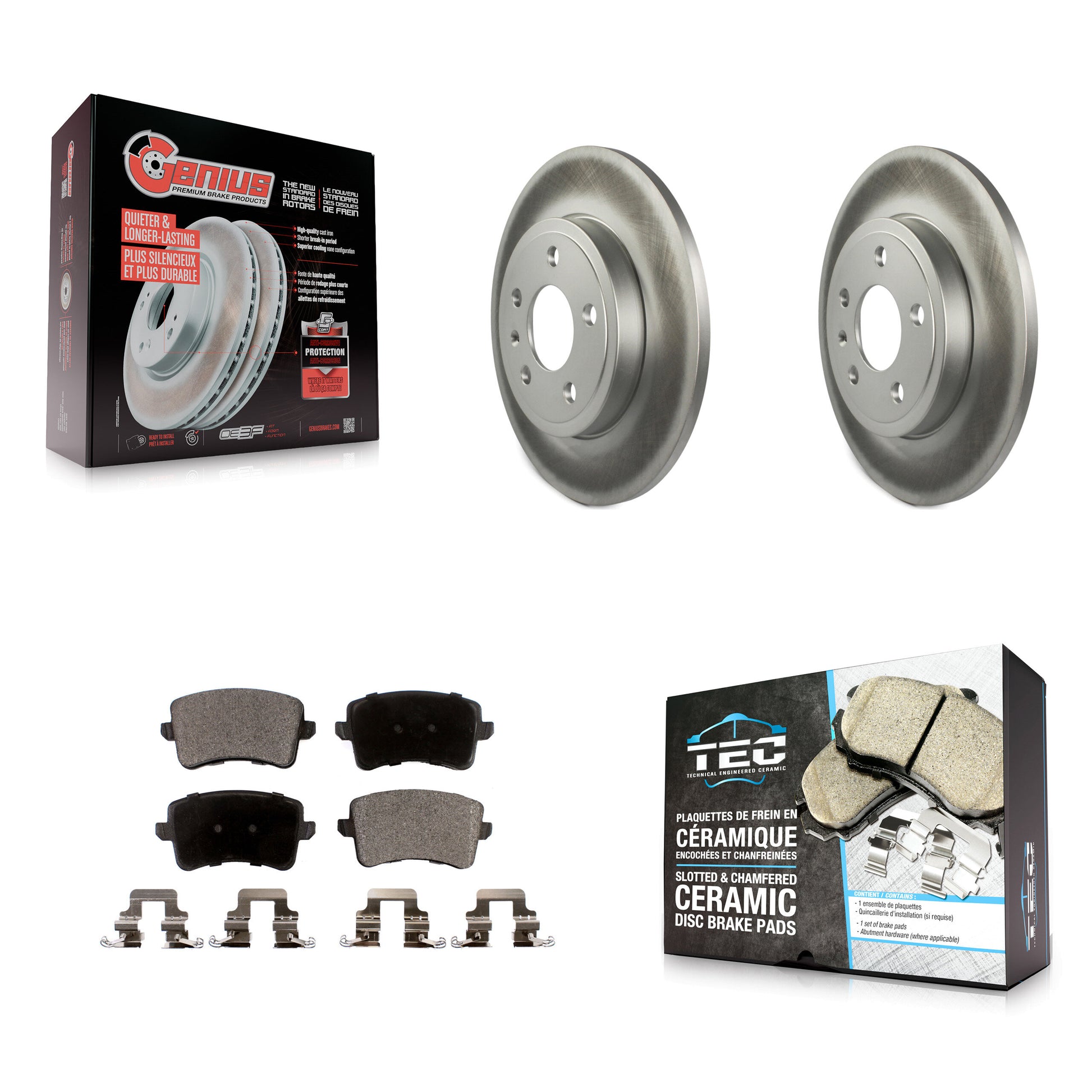 Transit Auto KGT-102692 Disc Brake Kit for 2009 Audi A4 Quattro - Rear