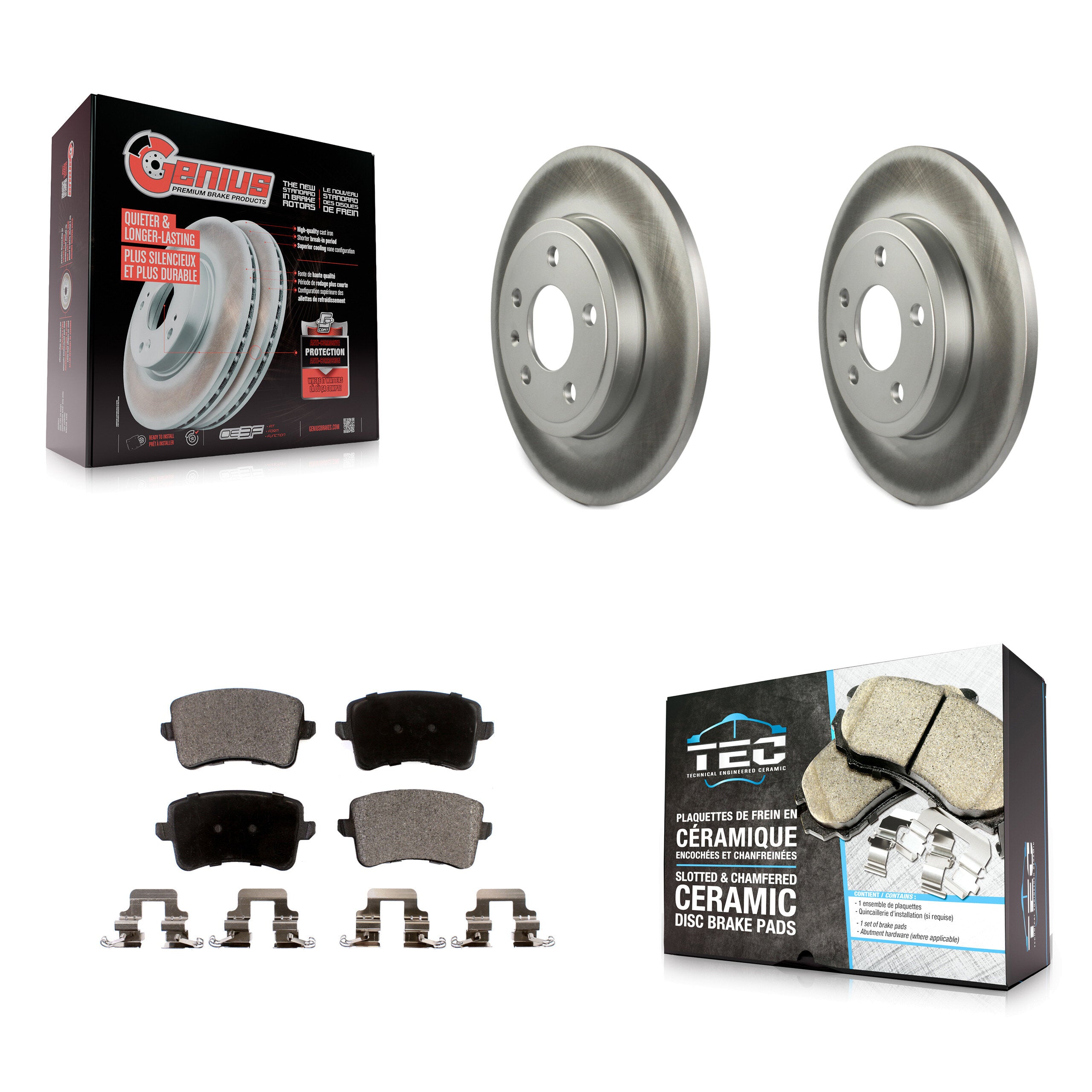 Transit Auto KGT-102692 Disc Brake Kit for 2009 Audi A4 Quattro - Rear