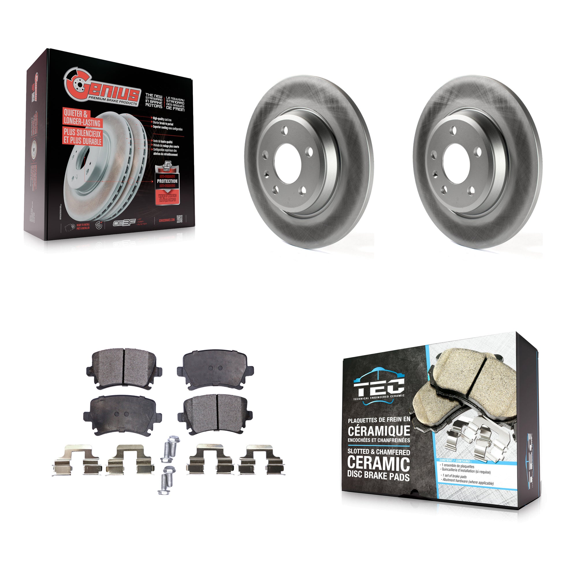 Transit Auto KGT-102693 Disc Brake Kit for 2009 Audi A4 Quattro - Rear