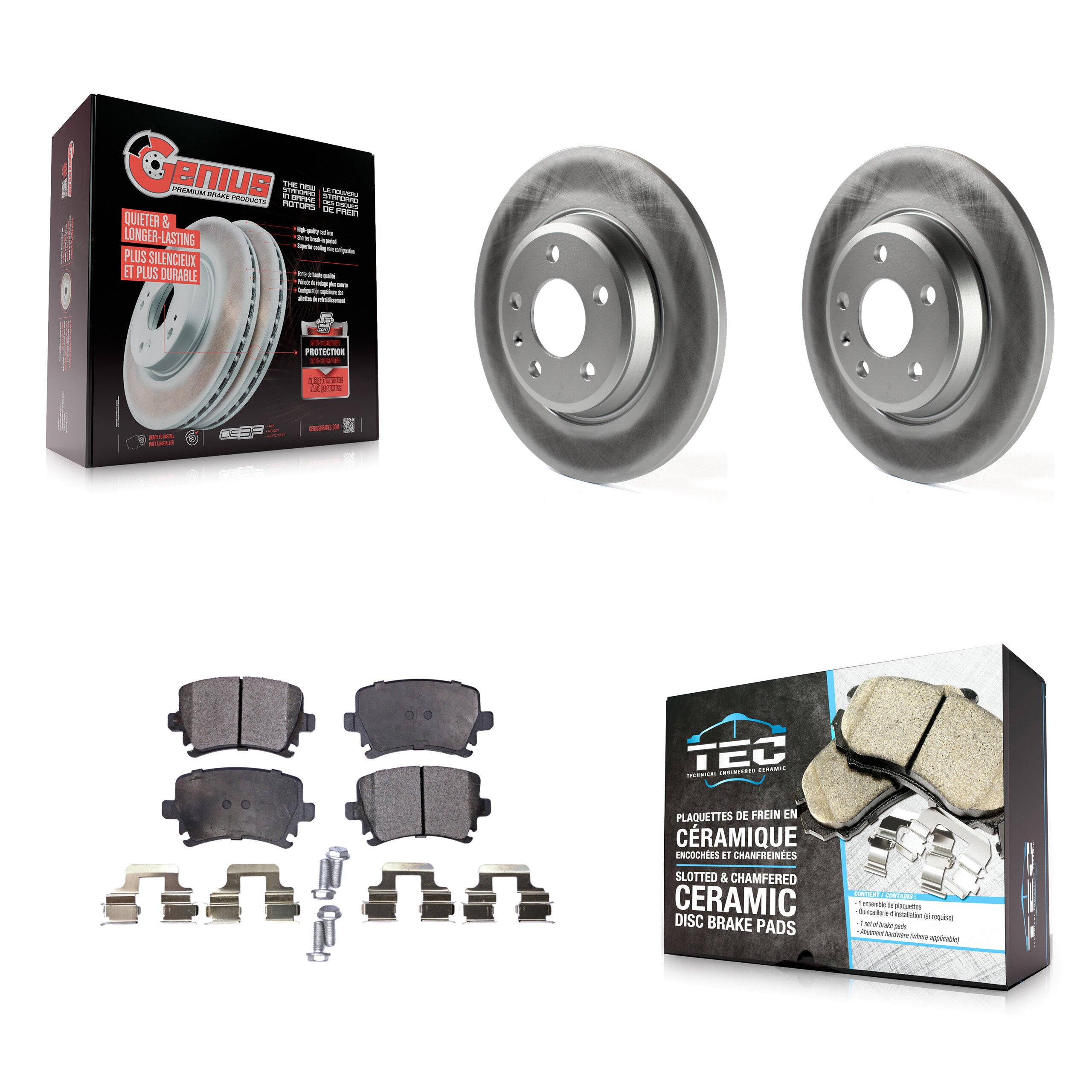 Transit Auto KGT-102693 Disc Brake Kit for 2009 Audi A4 Quattro - Rear