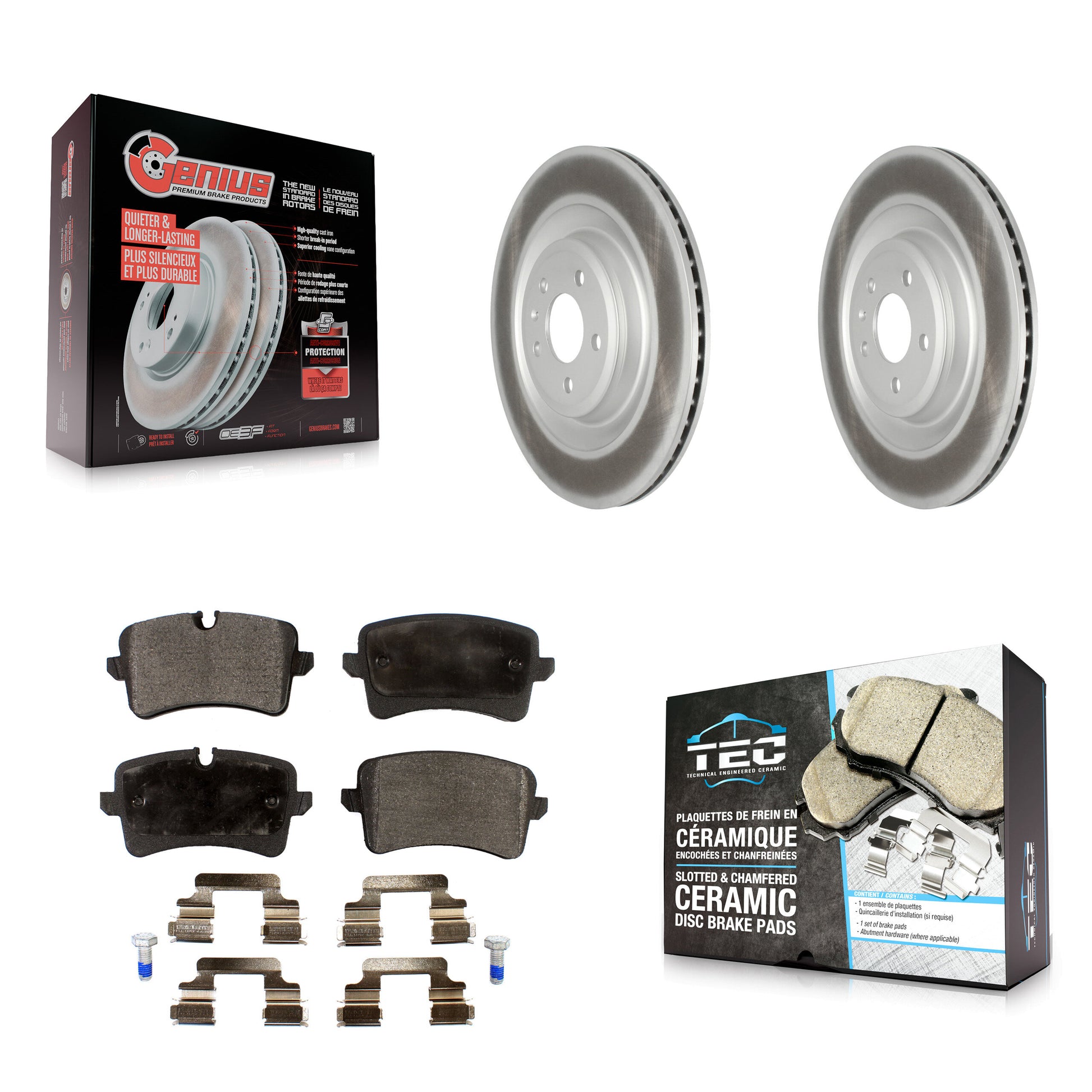 Transit Auto KGT-102694 Disc Brake Kit for 2011-2018 Audi S6, Audi S7 and More - Rear