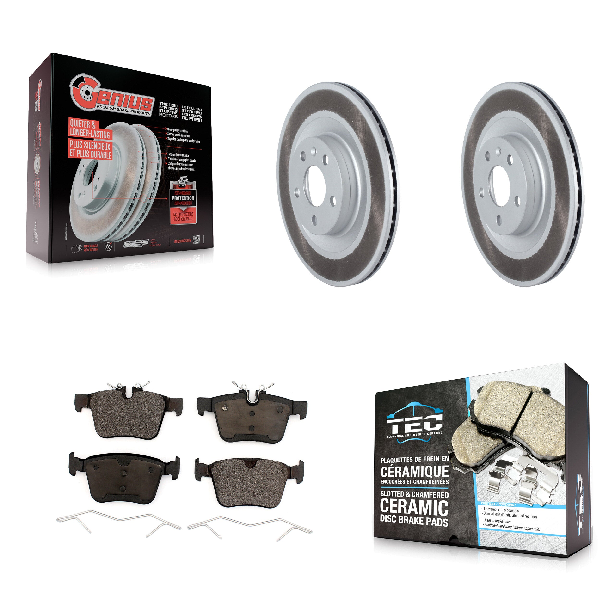 Transit Auto KGT-102700 Disc Brake Kit for 2016-2024 Volvo S60, Volvo S90 and More - Rear